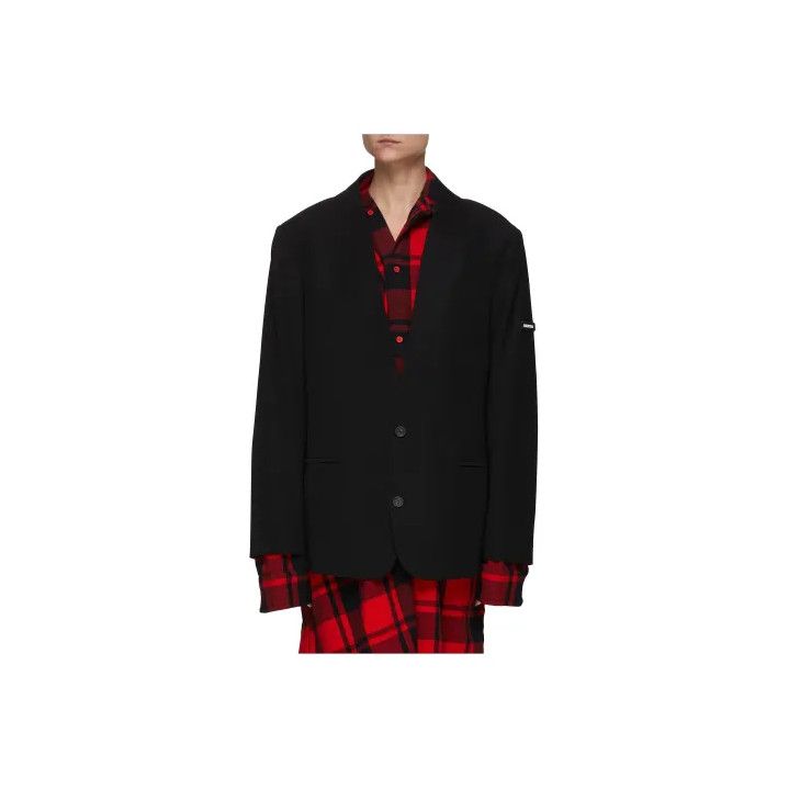 Balenciaga Balenciaga Black Loose Blazer Jacket for Men Size US L / EU 52-54 / 3 - 1 Thumbnail