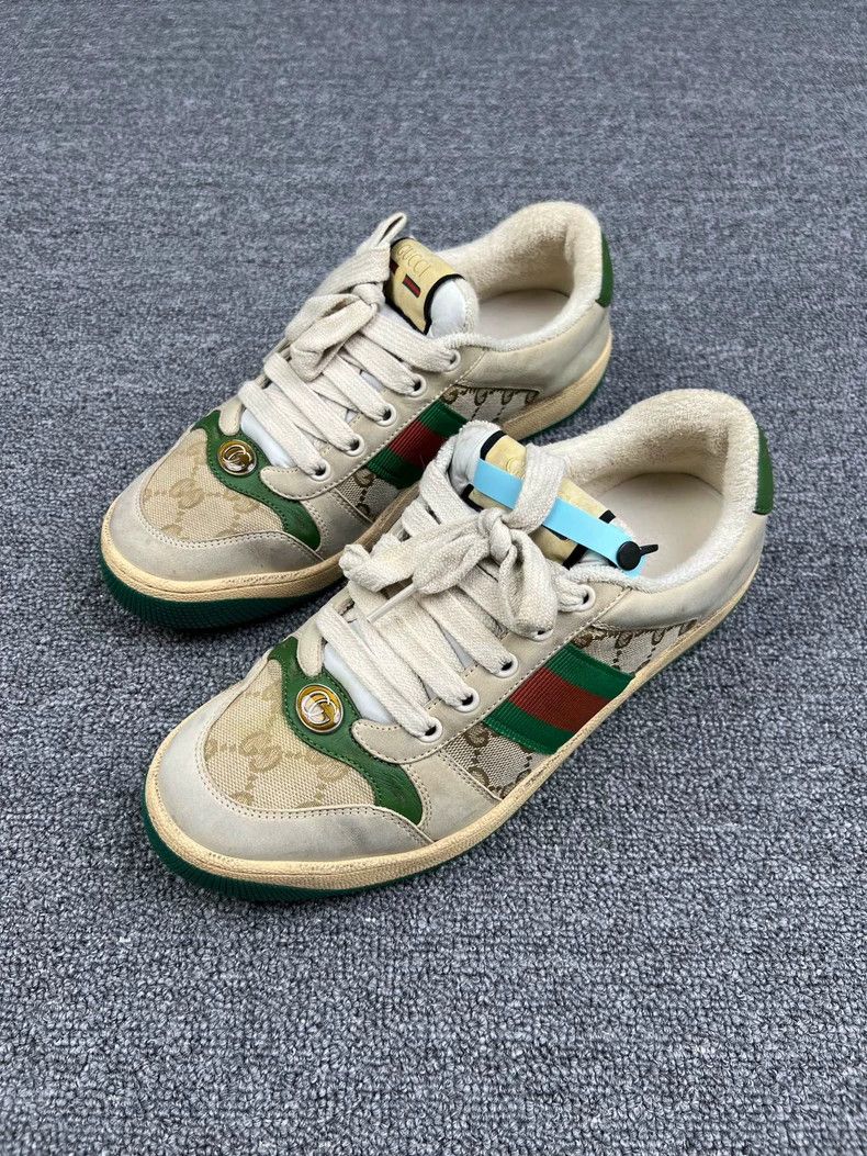 Gucci Gucci Distressed Low-Top Sneakers Size US 7.5 / EU 40-41 - 1 Thumbnail