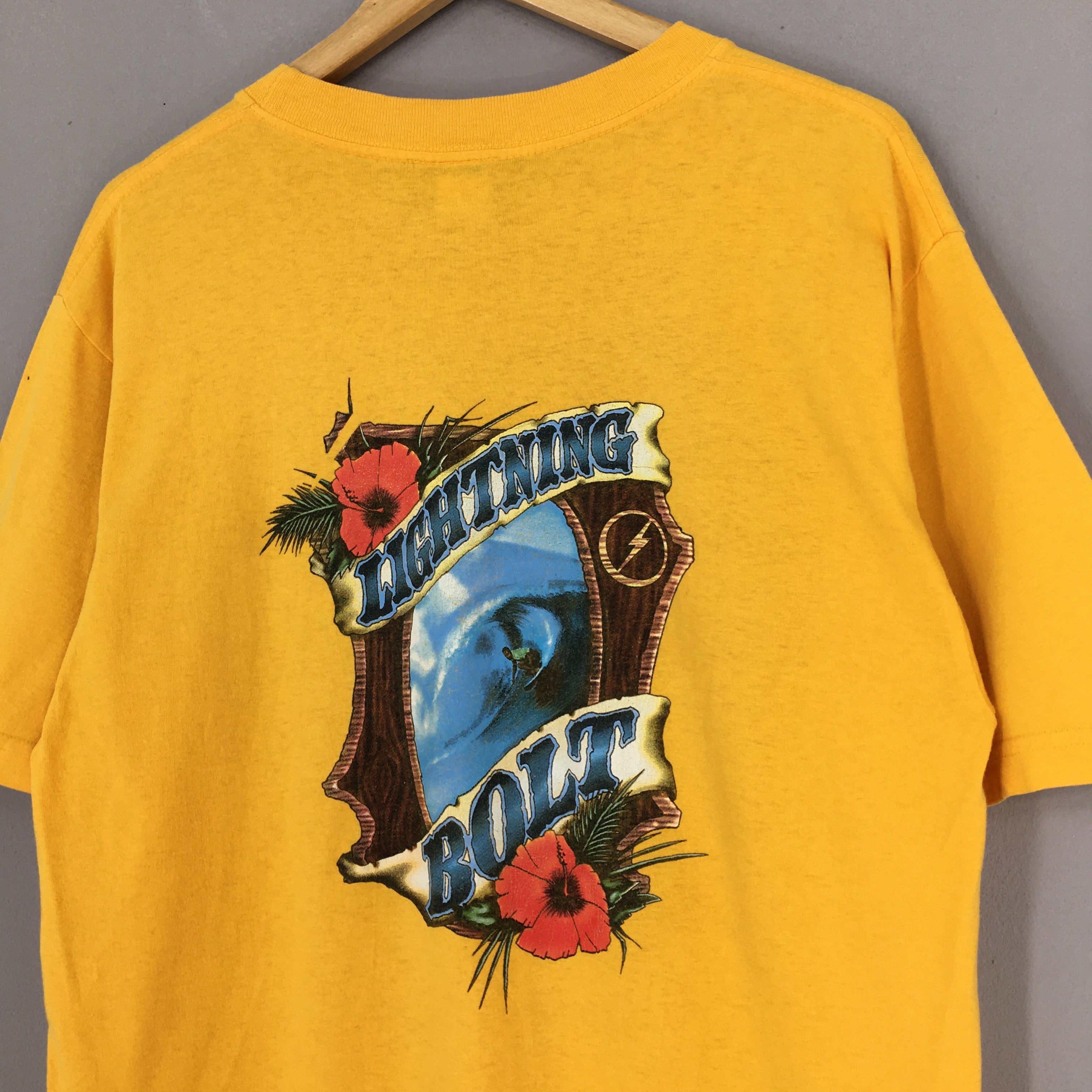 Lightning Bolt Vintage 90's Lightning Bolt Ocean Wave Surfing T shirt Size US L / EU 52-54 / 3 - 9 Thumbnail