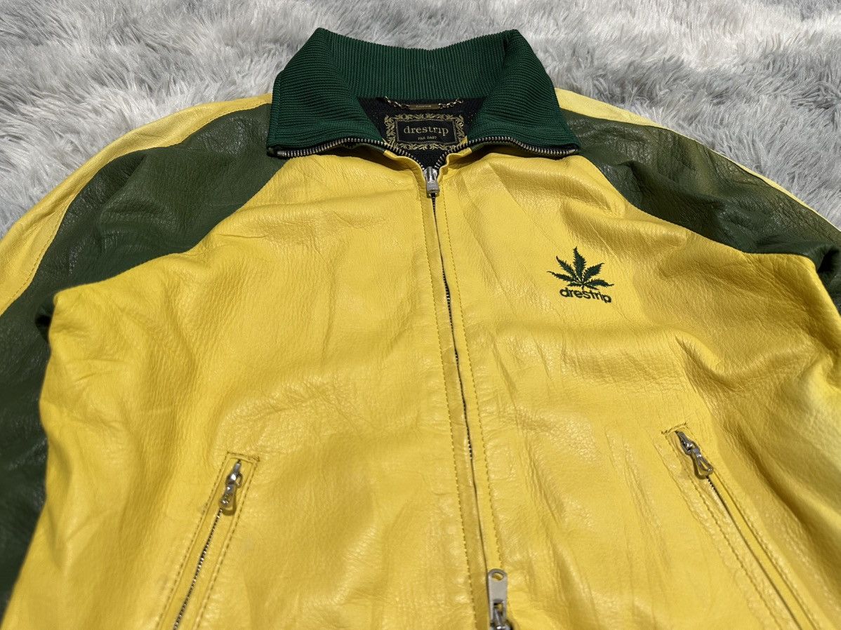Japanese Brand 🔥Aw04 Drestrip Deer Leather Track Jacket Jamaica Marijuana Size US S / EU 44-46 / 1 - 4 Thumbnail