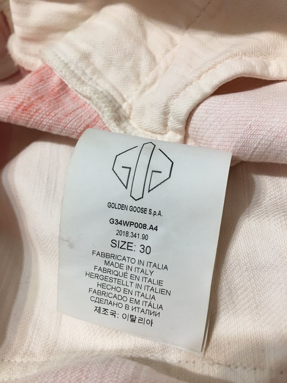 Golden Goose Golden Goose Deluxe Brand Peach White Jeans Size 30 Size 30" / US 8 / IT 44 - 17 Thumbnail