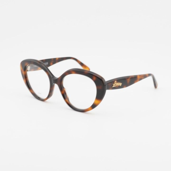 Loewe Loewe LW50088I 052 Eyeglasses Dark Havana 52mm Cat Eye Frame Size ONE SIZE - 2 Thumbnail