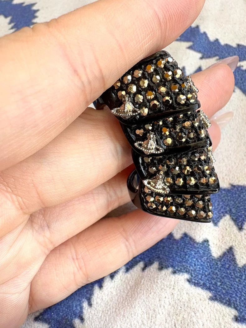 Vivienne Westwood Vivienne Westwood Rare vintage black diamond resin armor r Size ONE SIZE - 8 Thumbnail