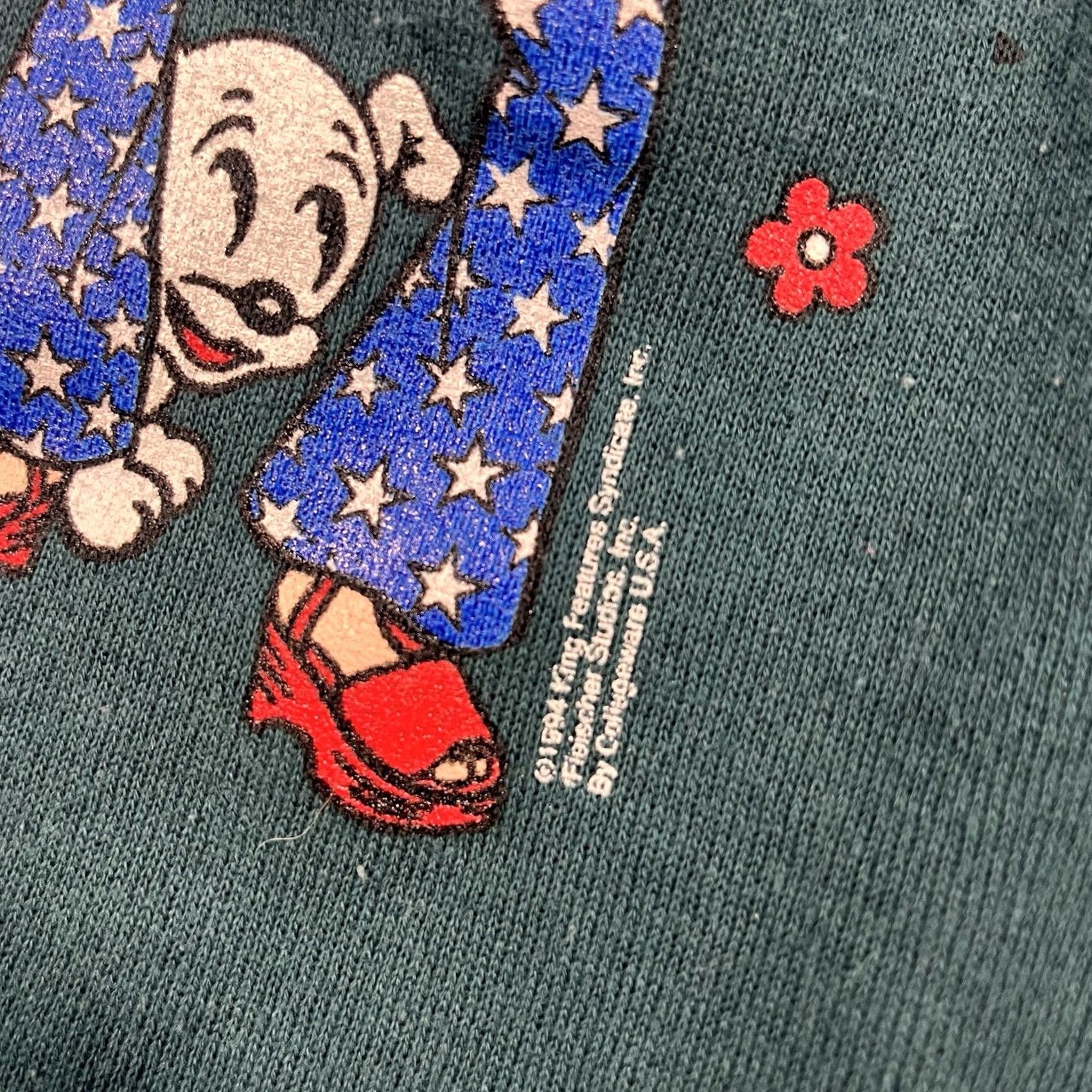 Vintage VINTAGE Betty Boop Sweatshirt Crewneck Adult S Green 90s 1994 Big Graphic Women Pullover Crewneck Sweatshirt Size S / US 4 / IT 40 - 3 Thumbnail