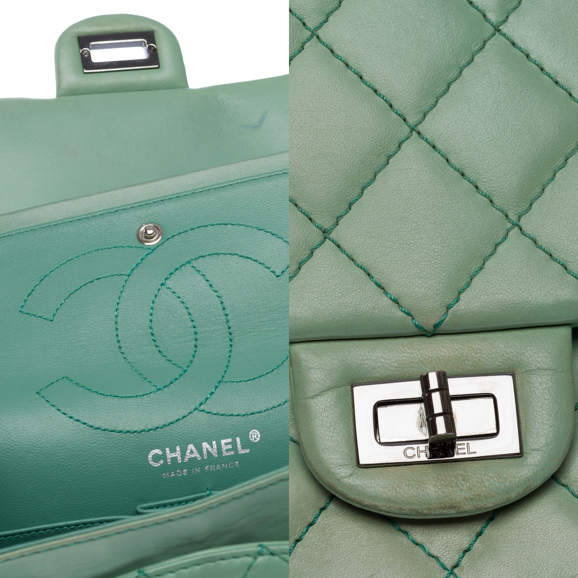 Chanel CHANEL 2.55 in Green Leather Size ONE SIZE - 6 Thumbnail