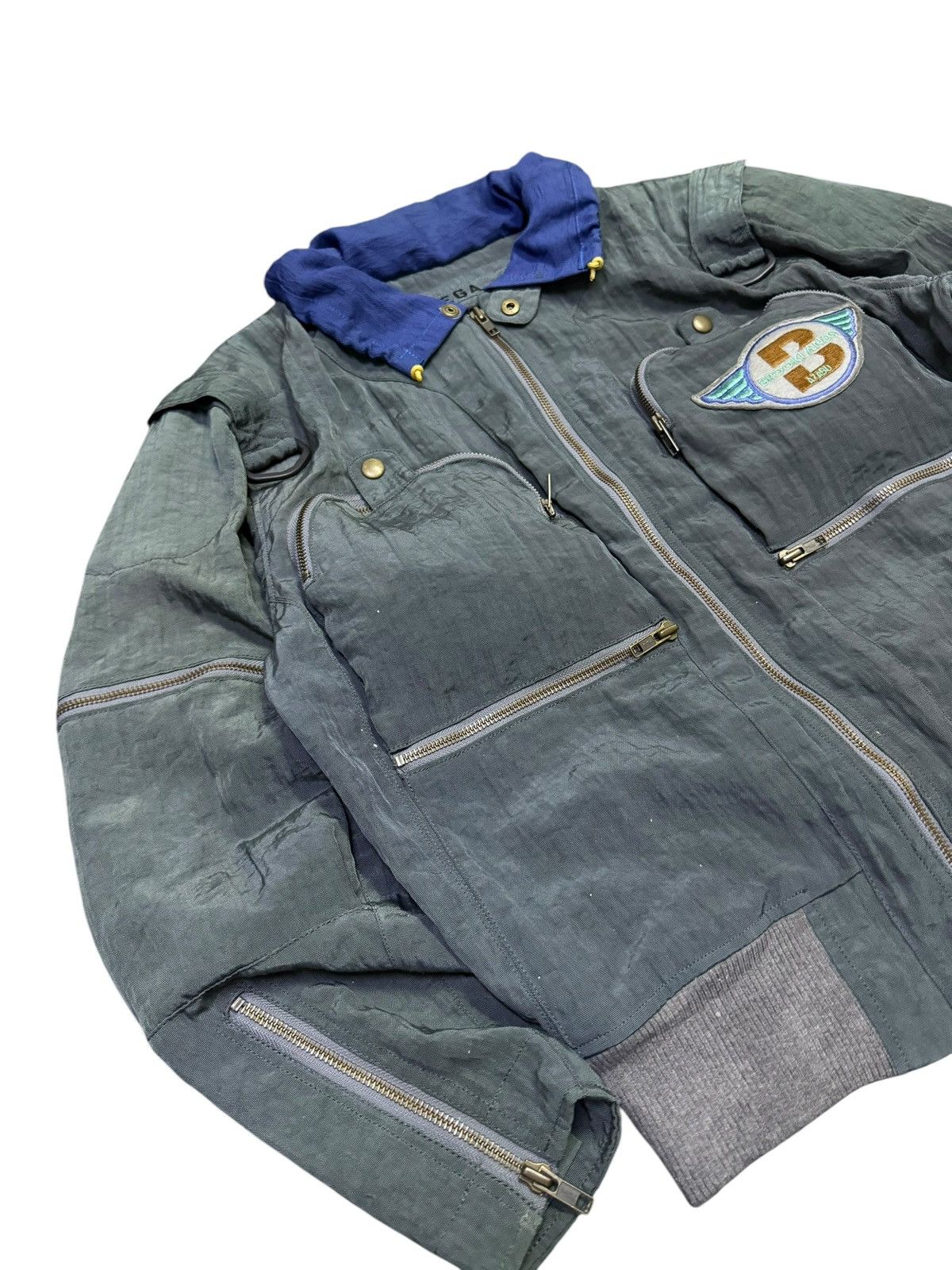 Japanese Brand Vintage Brooklands Zega Tactical Bomber Jacket Size US L / EU 52-54 / 3 - 3 Thumbnail