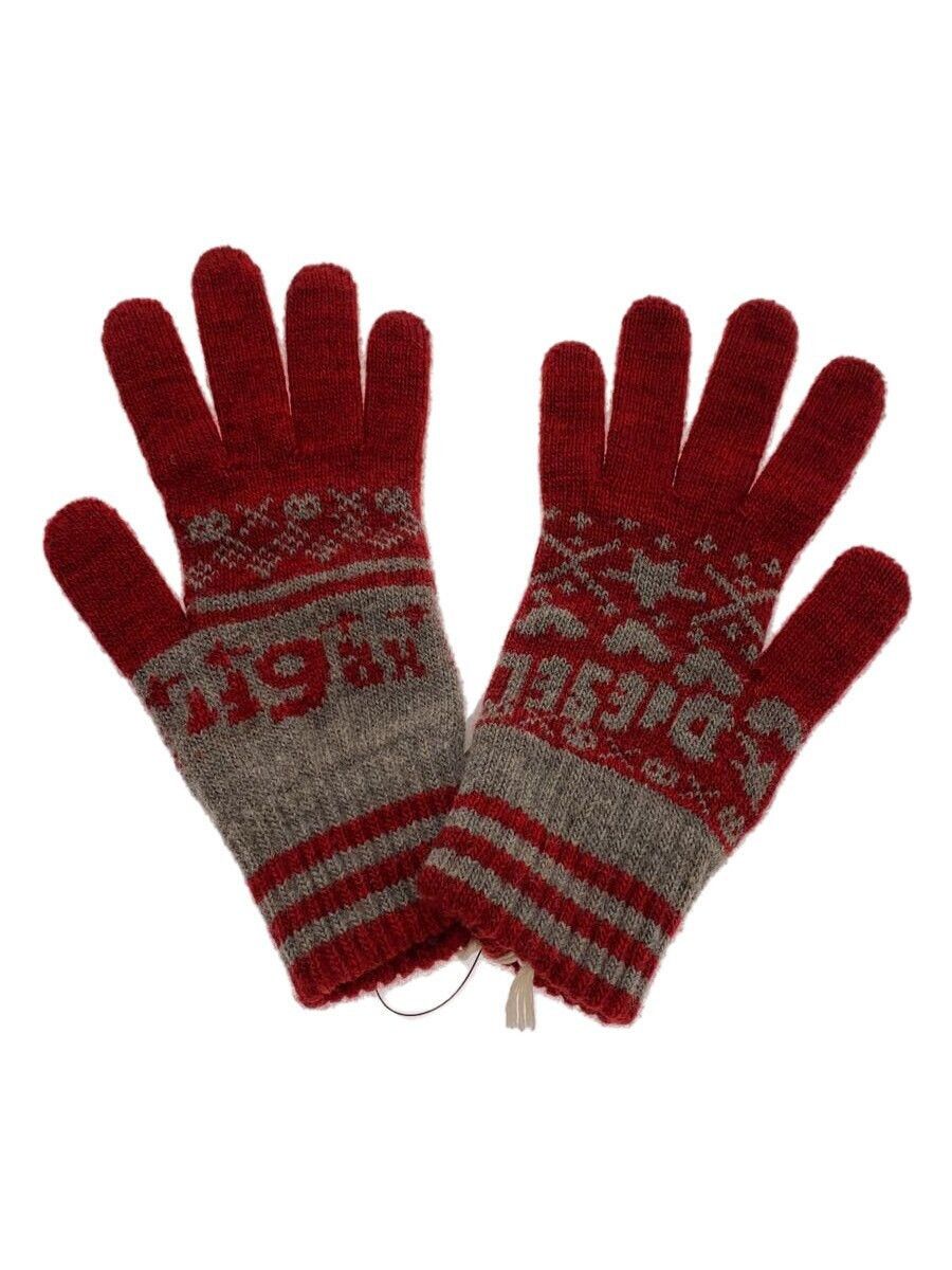 Diesel Diesel Monogram Wool Gloves Red Size ONE SIZE - 1 Thumbnail