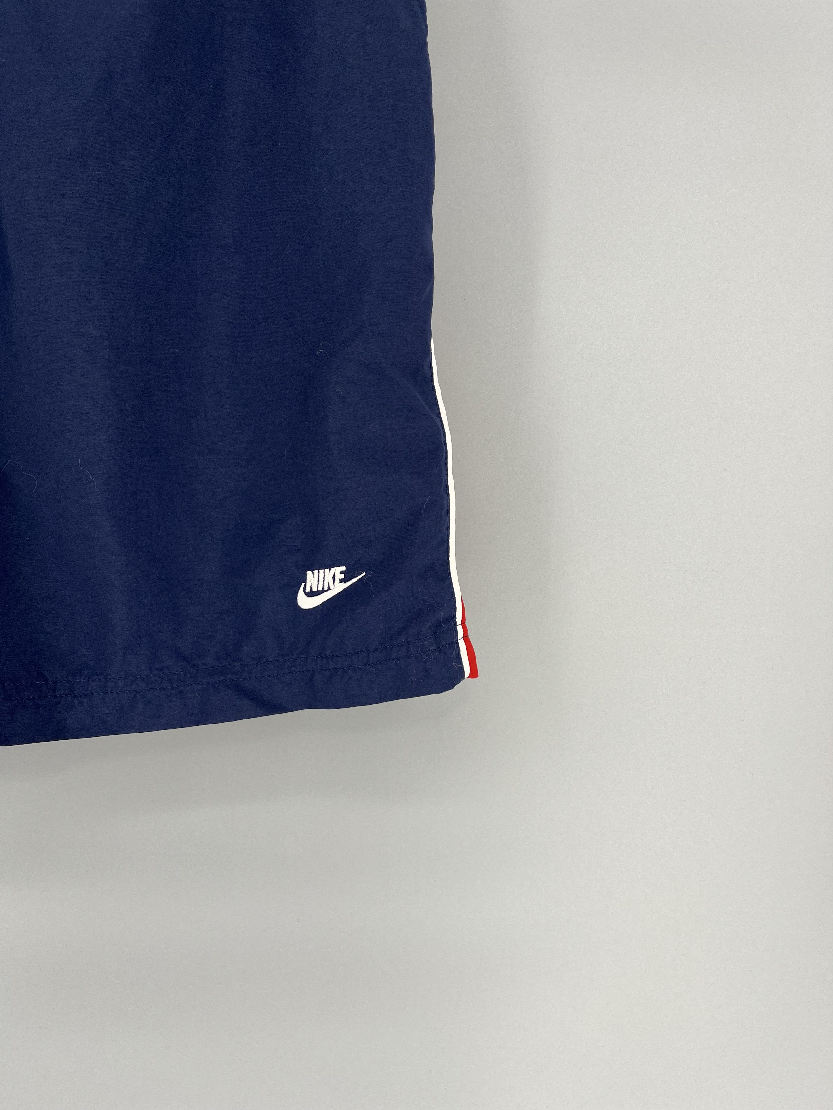 Nike × Vintage 90s Vintage Nike Black Nylon Mini Swoosh Shorts Travis Style Size US 34 / EU 50 - 5 Thumbnail