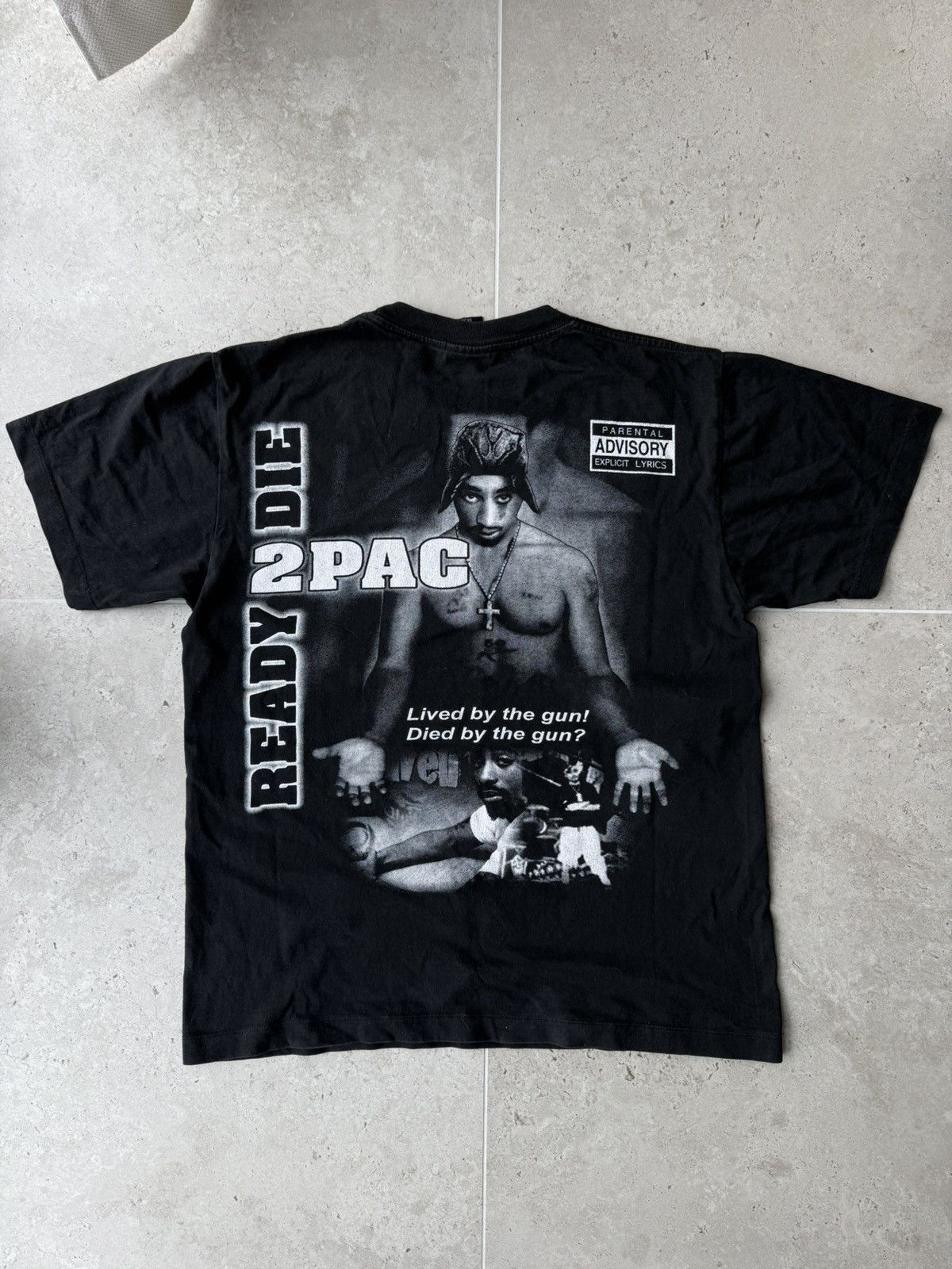 Rap Tees Vintage Tupac Rap Tee 2005 Ready 2 Die Black Hip Hop T-Shirt Size US M / EU 48-50 / 2 - 2 Thumbnail
