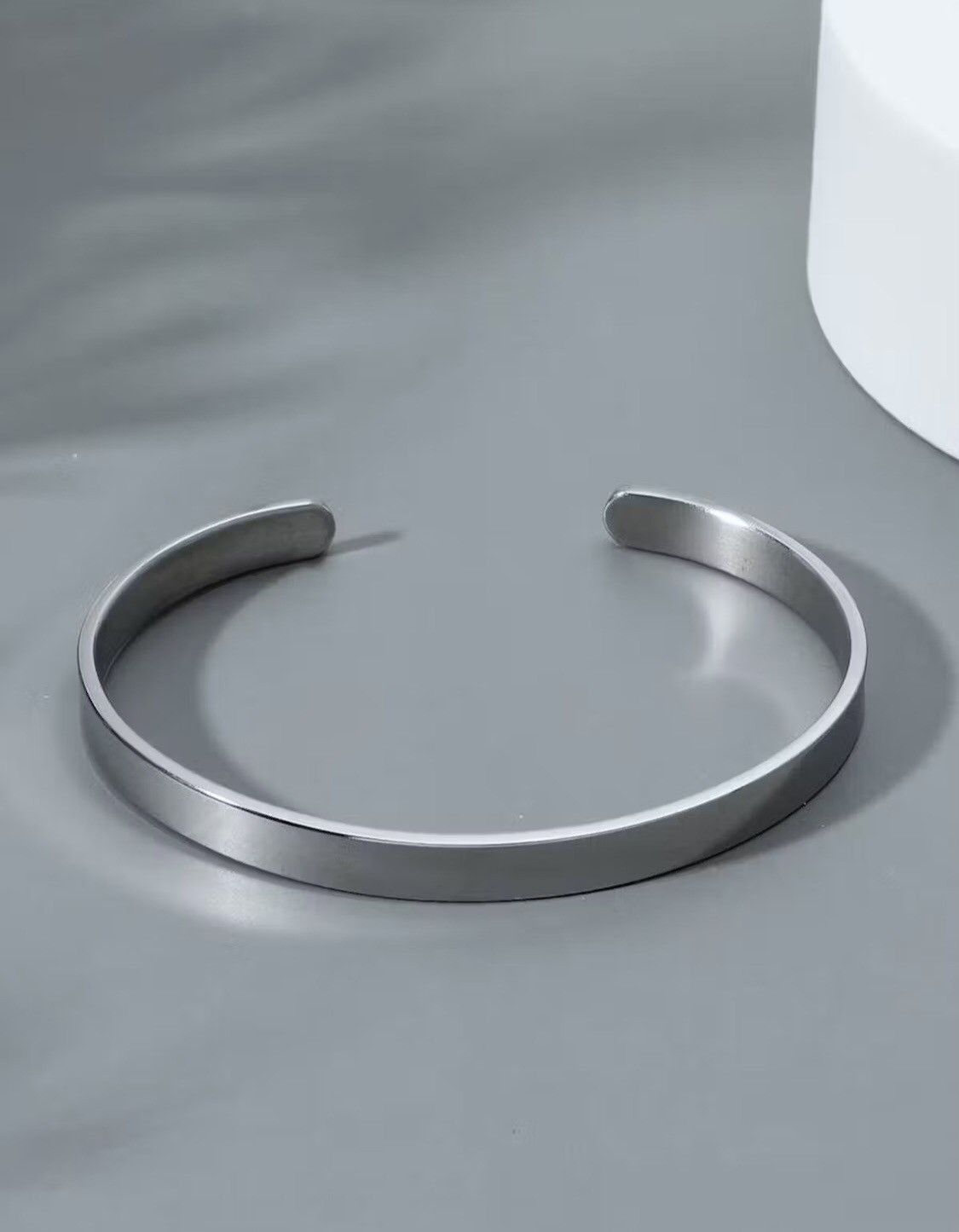 Vintage Stainless Steel Men Simple Cuff Bracelet Size ONE SIZE - 2 Thumbnail