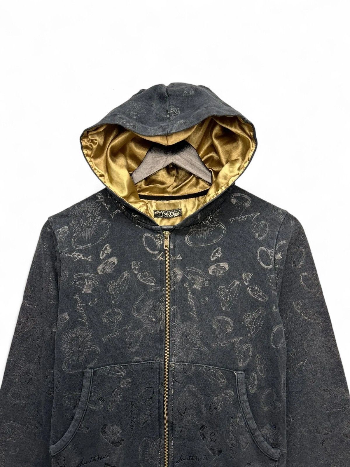 Japanese Brand Dolce&Gabbana BlackOversized Hoodie Vintage Streetwear Style Size M / US 6-8 / IT 42-44 - 2 Thumbnail
