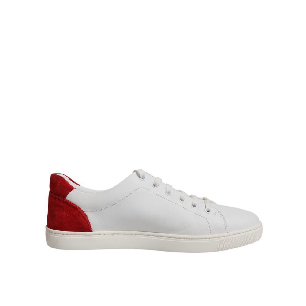 Dolce & Gabbana Dolce & Gabbana White Suede Leather Low Top Sneakers Shoes Size US 8.5 / EU 41-42 - 1 Thumbnail