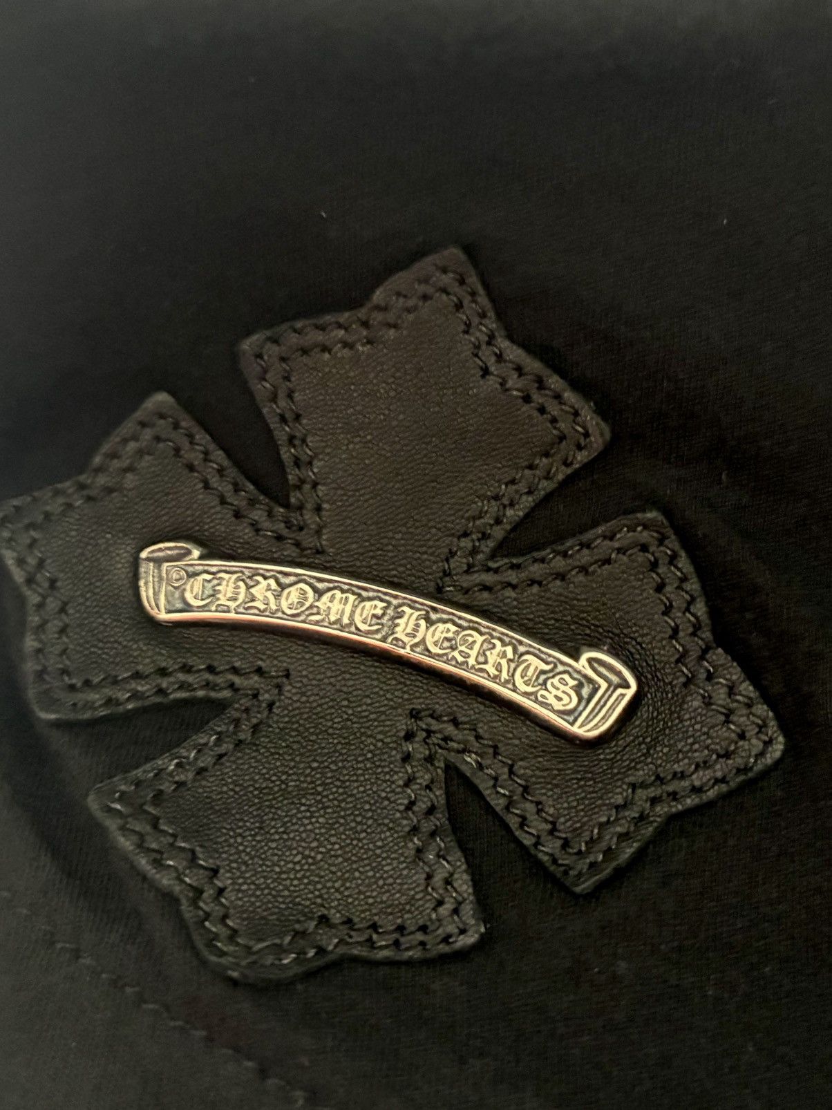 Chrome Hearts Chrome Hearts Shirt Top Leather Cross / Silver Scroll Logo Size S / US 4 / IT 40 - 6 Thumbnail