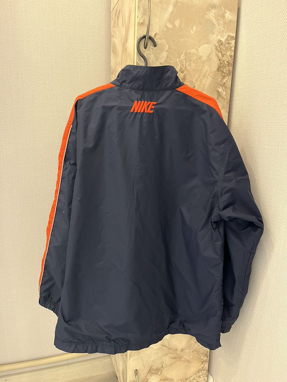 Nike × Vintage Vintage Nike jacket navy nylon windbreaker raincoat Size US L / EU 52-54 / 3 - 2 Thumbnail