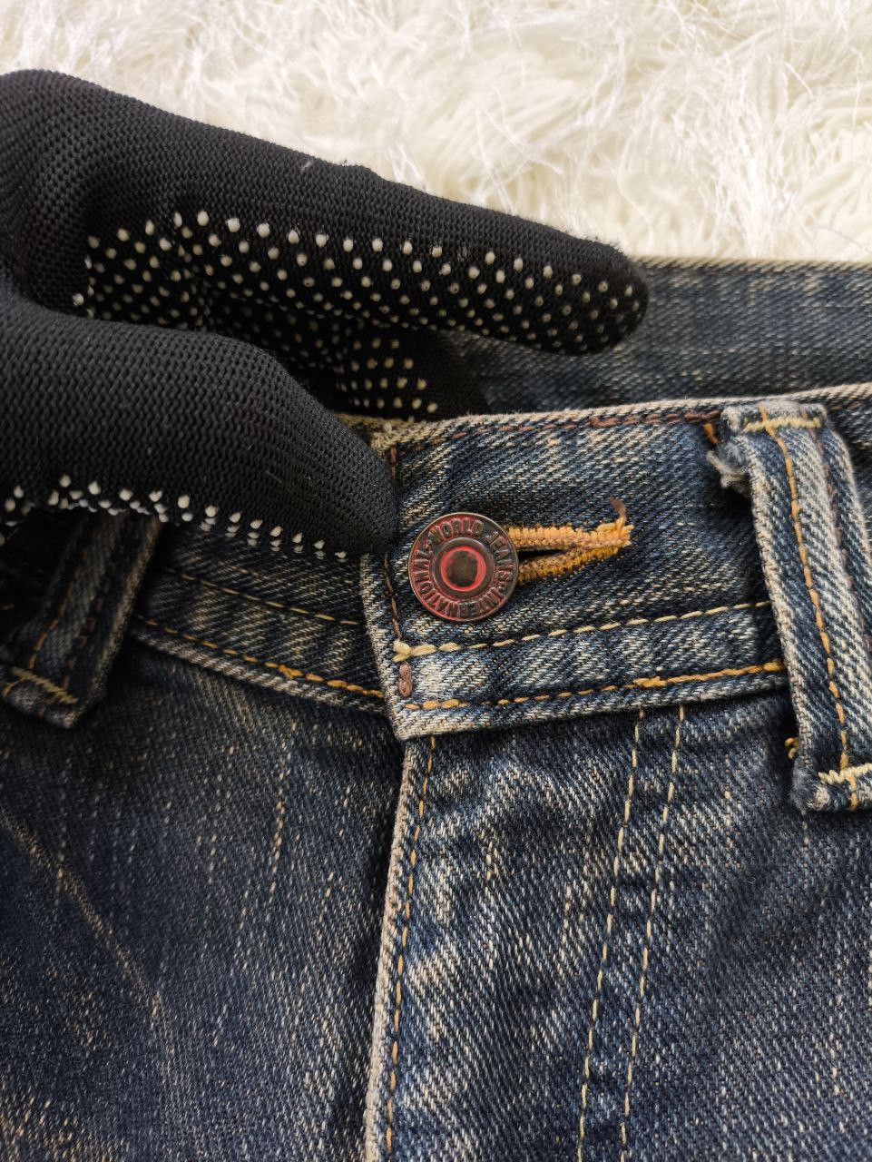 Big John GL HEART by Big John Flared Faded Gold Clawmark Denim Jeans Size US 36 / EU 52 - 7 Thumbnail