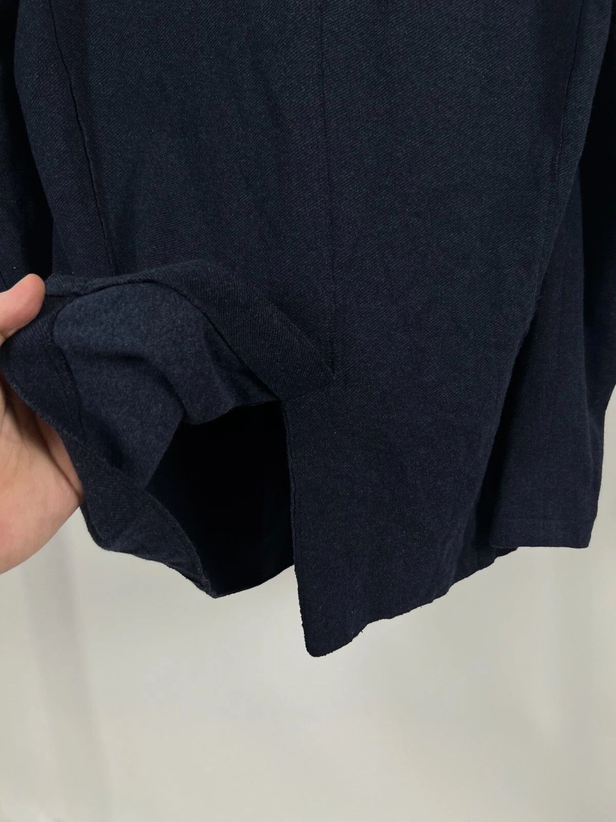 Massimo Dutti Massimo Dutti Navy Blue Unlined Soft Cotton Blazer Jacket Size 40R - 13 Thumbnail