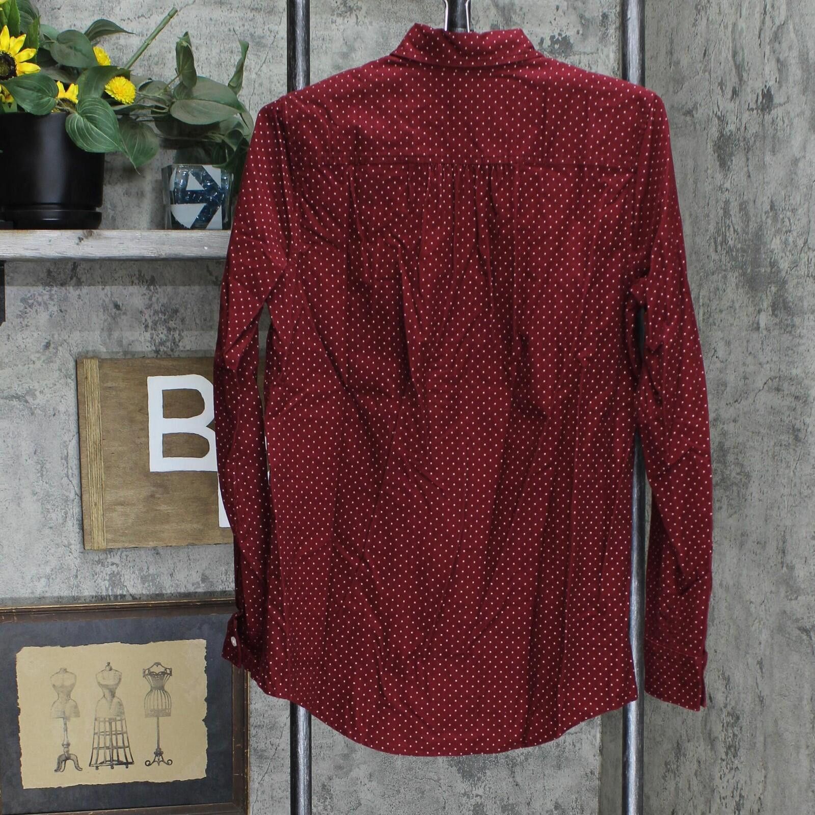 Lands' End Lands End Button Up Shirt 504468-sample 2 Tall Wine Dot Red Size XS / US 0-2 / IT 36-38 - 2 Thumbnail