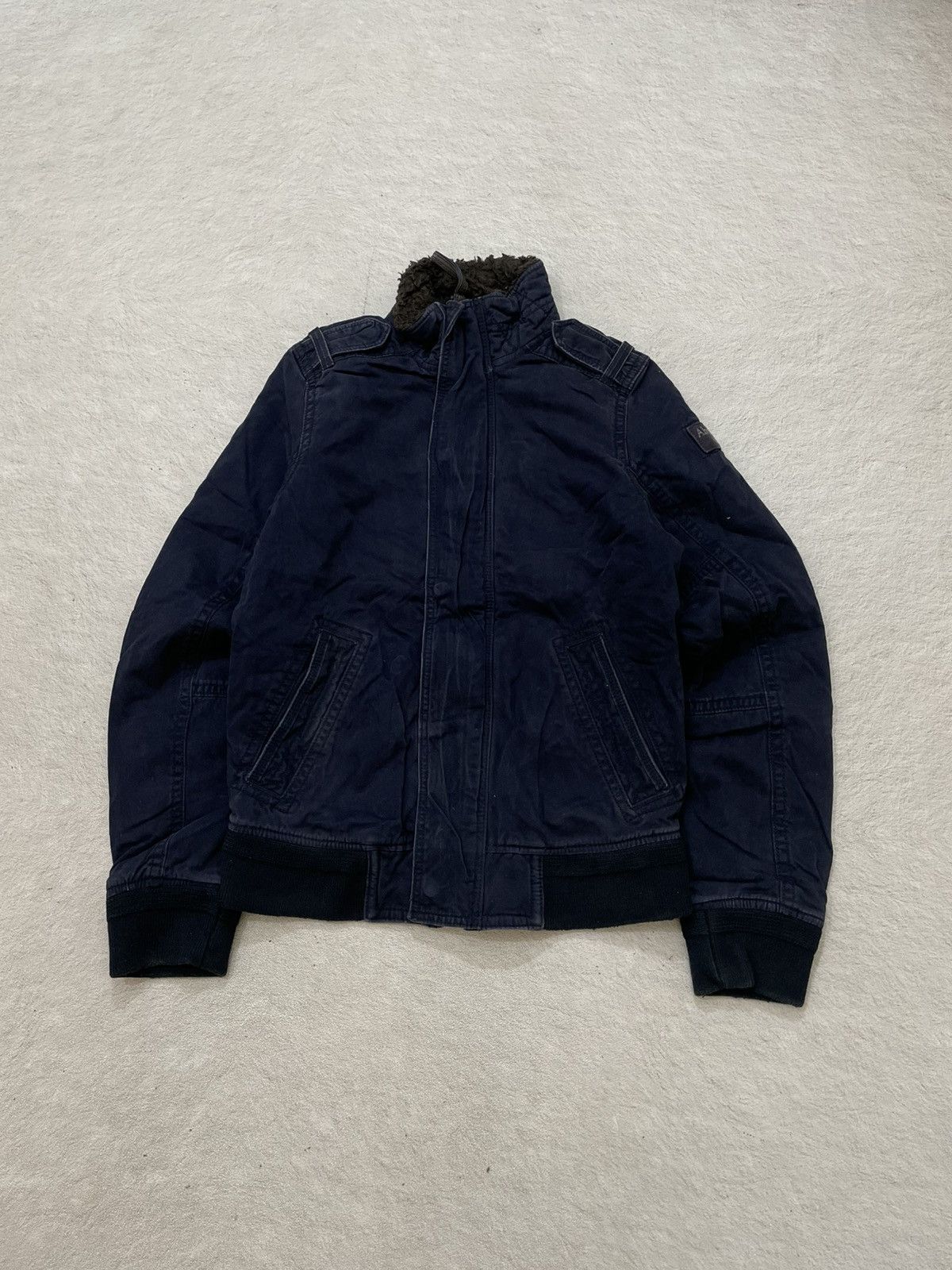 If Six Was Nine 00s Abercrombie Bomber Jacket Faux Fur Collar ifsix LGB GOA Size US L / EU 52-54 / 3 - 1 Thumbnail