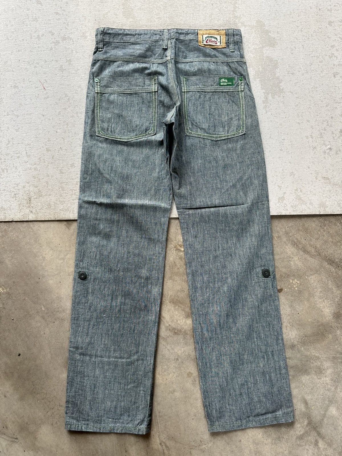 Edwin 712RS Vintage EDWIN TOKYO-JAPAN WorkWear Roll Ups Denim Pant Size US 33 - 10 Thumbnail