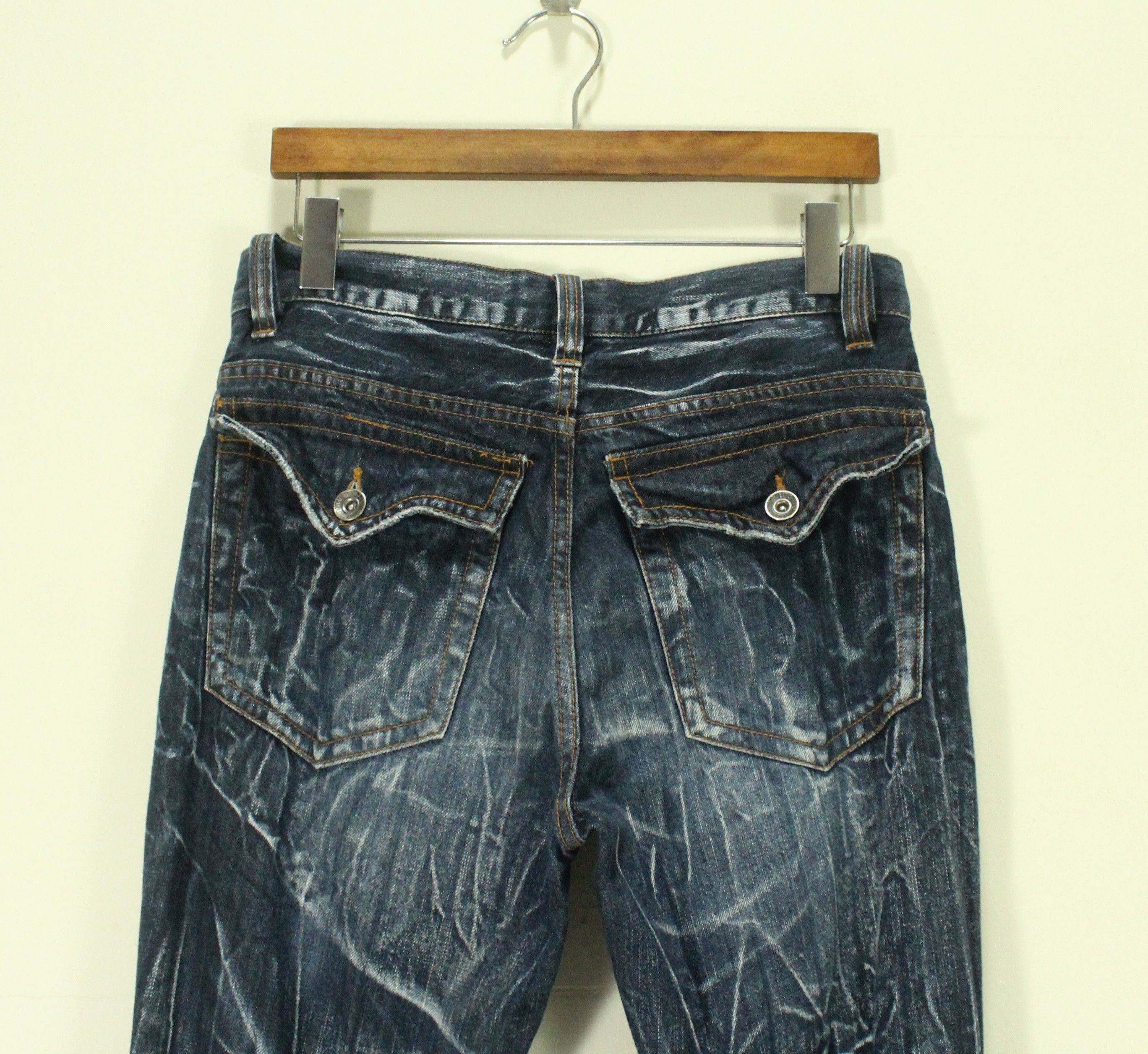Japanese Brand Flared 🔥 NYLAUS Clothing Denim Spiral Cut Claw Mark Denim Size US 32 / EU 48 - 10 Thumbnail