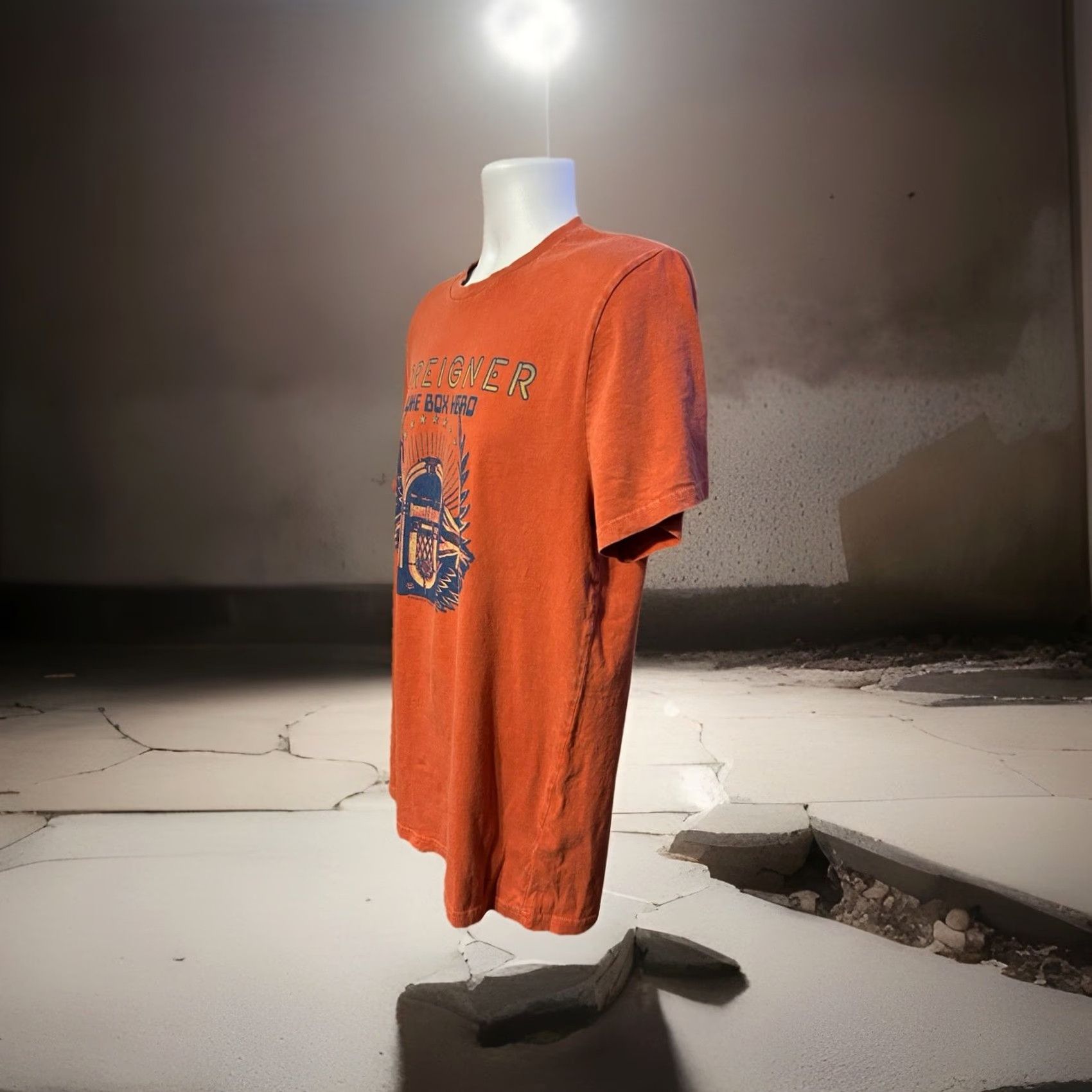 Wrangler Foreigner Juke Box Hero Shirt Men Large Orange Tone Short Sleeve Wrangler Size US L / EU 52-54 / 3 - 3 Thumbnail