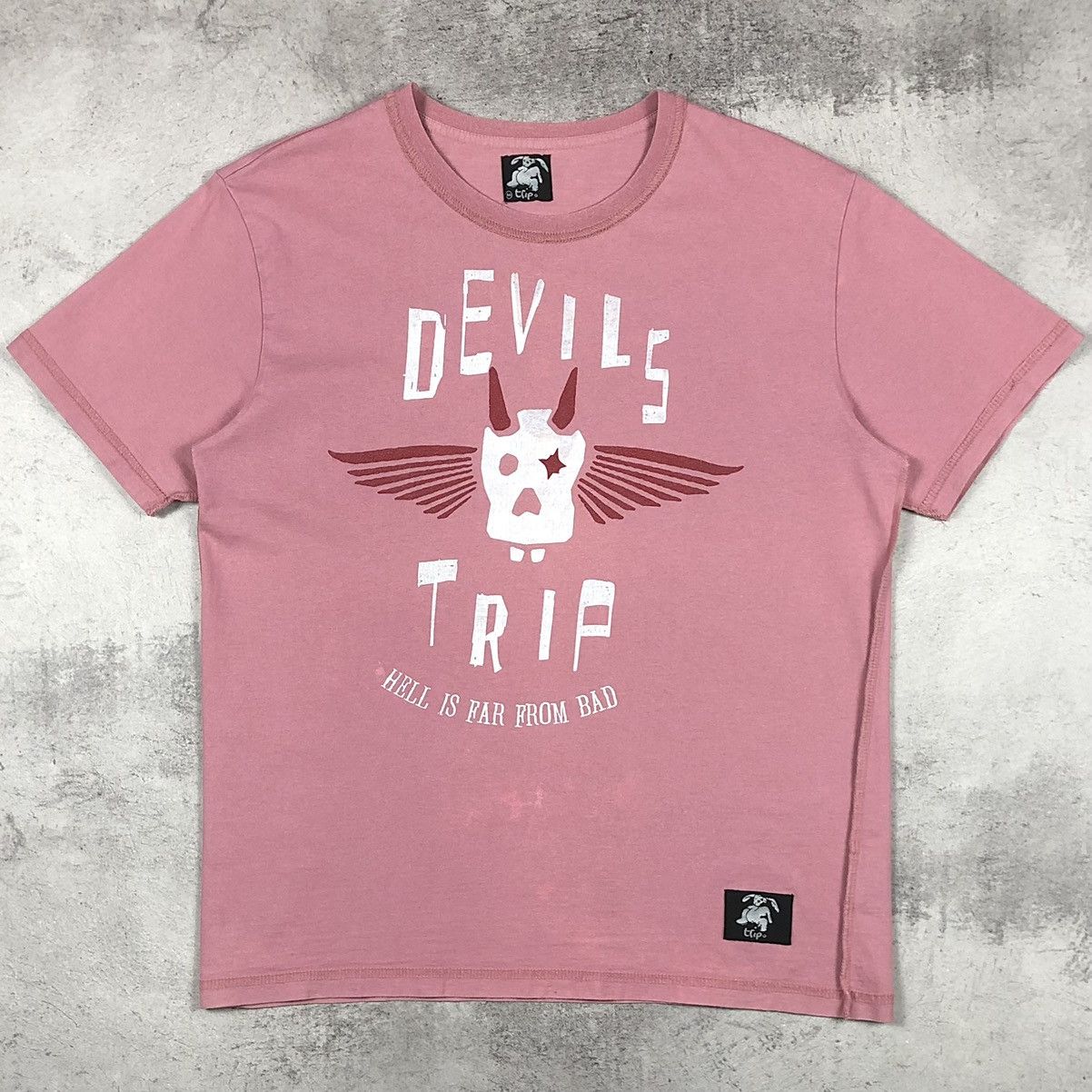 Vintage Y2K Devils Trip Skull Graphic Tee Size US M / EU 48-50 / 2 - 1 Thumbnail