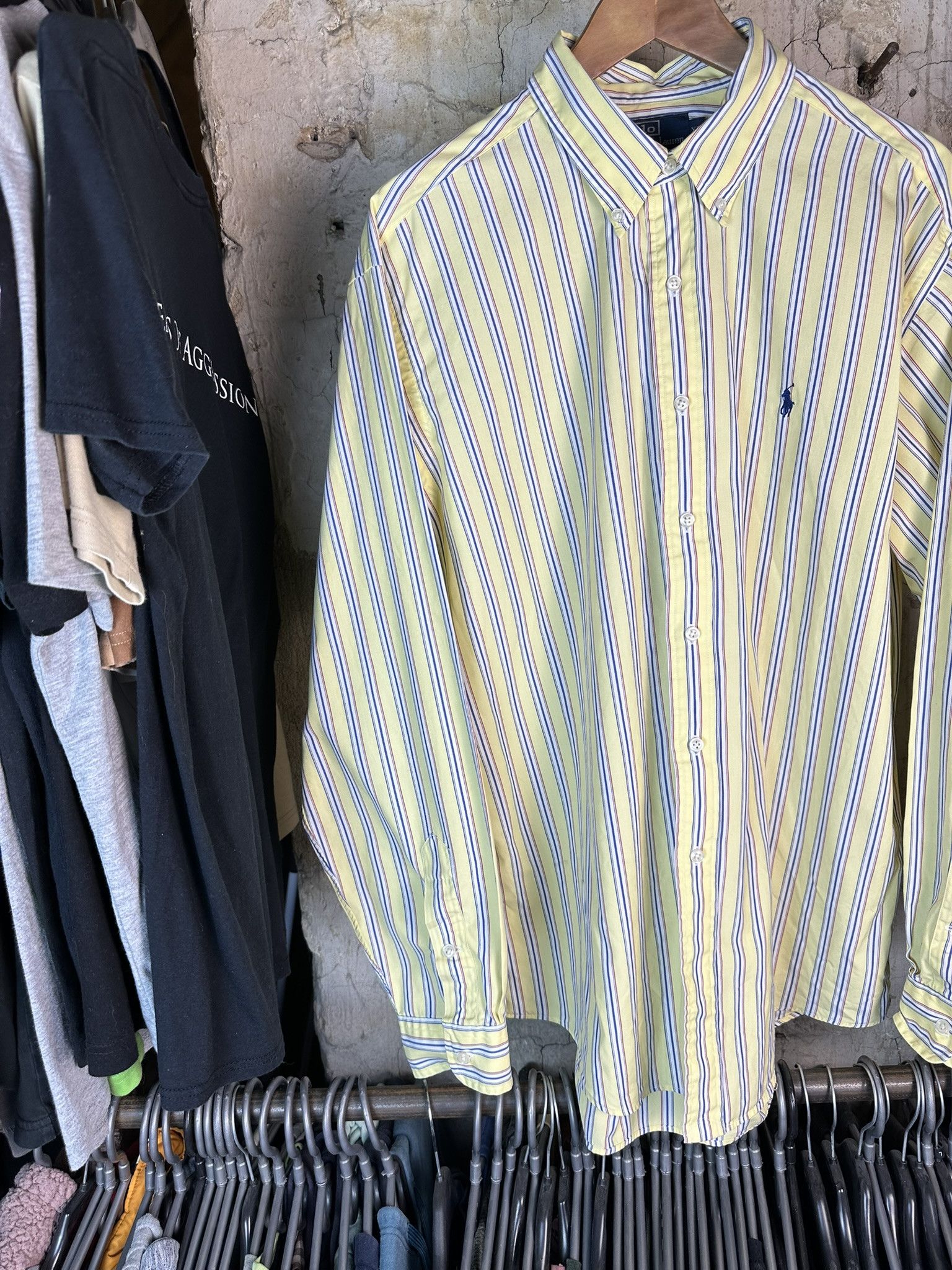 Polo Ralph Lauren Vintage Polo Ralph Lauren Stripped Button Up Shirt Size US XL / EU 56 / 4 - 2 Thumbnail