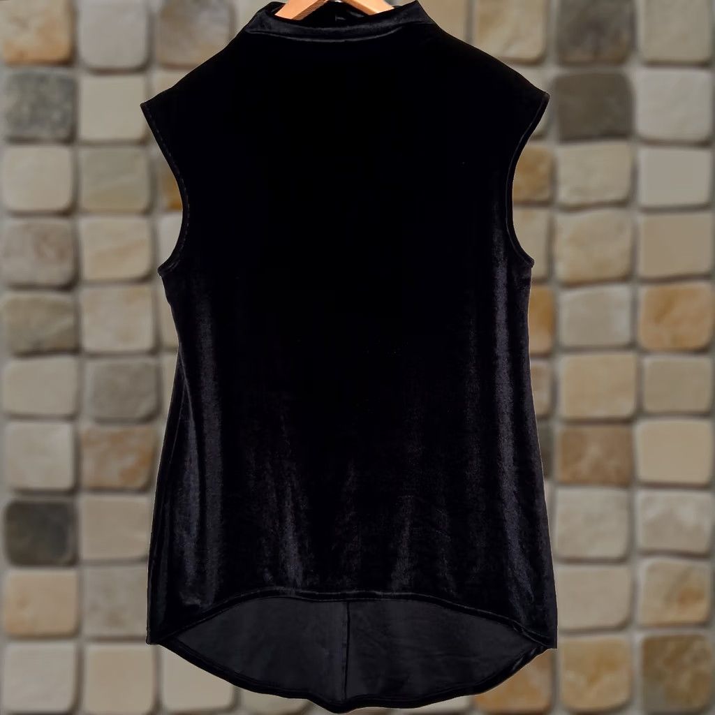 Velour Sweet Pea Stacy Frati Black Velour Shirt M Sleeveless Dark Fairy Whimsigoth Emo Size M / US 6-8 / IT 42-44 - 1 Thumbnail