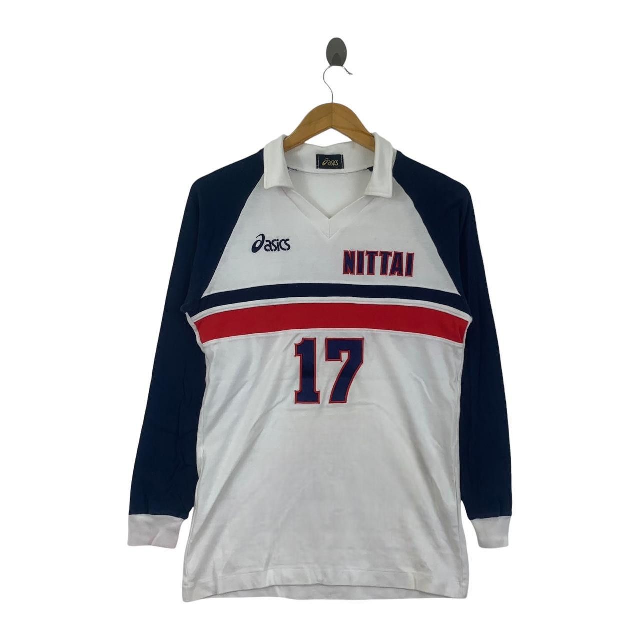 Vintage Vintage 90’ ASICS JAPAN NITTAI Basketball Jersey Tee Shirt Size US L / EU 52-54 / 3 - 1 Thumbnail