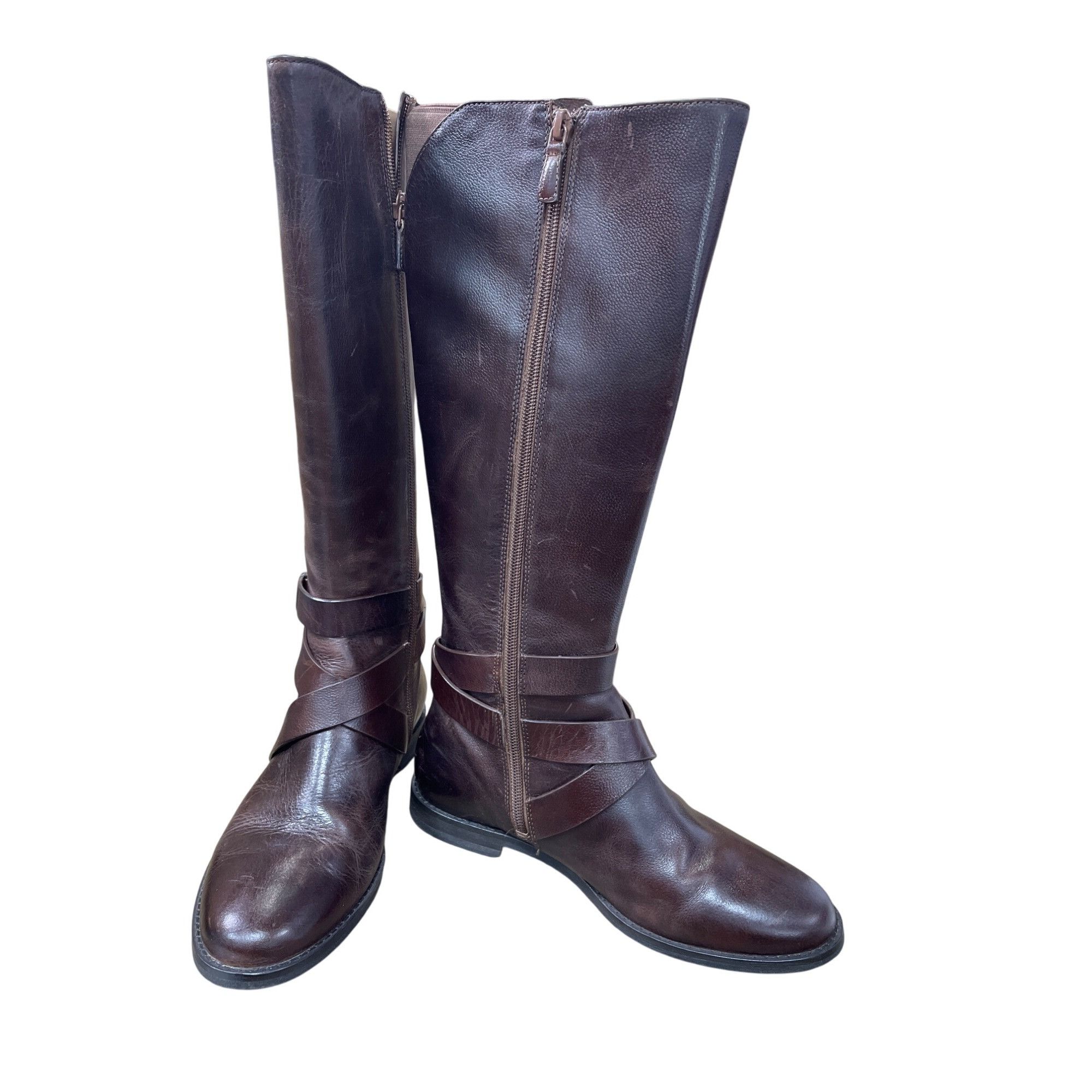 Cole Haan Cole Haan Womens Brown Leather Equestrian Boots Size 6.5B SK Size US 6.5 / IT 36.5 - 1 Thumbnail