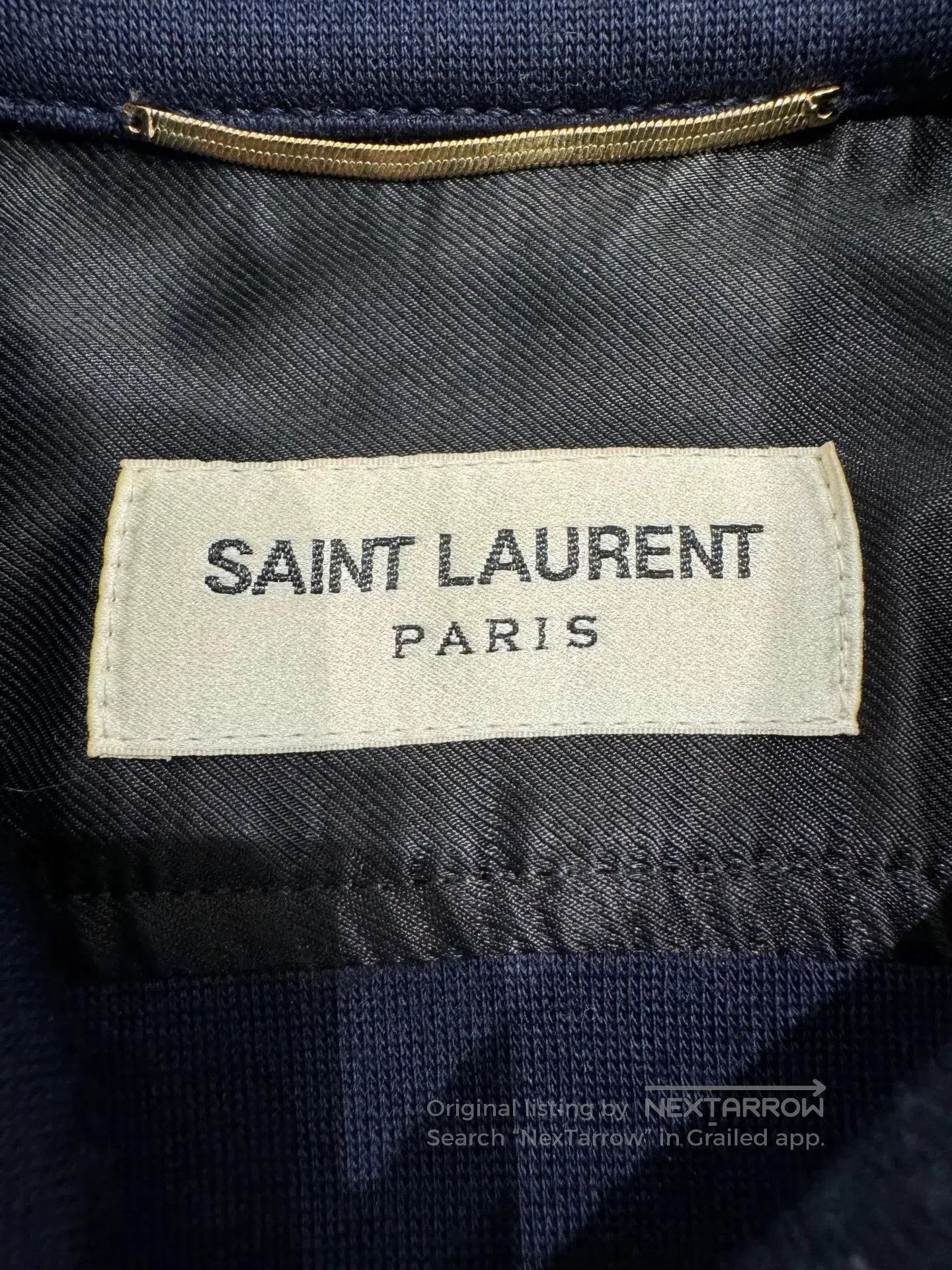 Saint Laurent Paris Saint Laurent Navy Gold Logo Blazer. Size S / US 4 / IT 40 - 3 Thumbnail