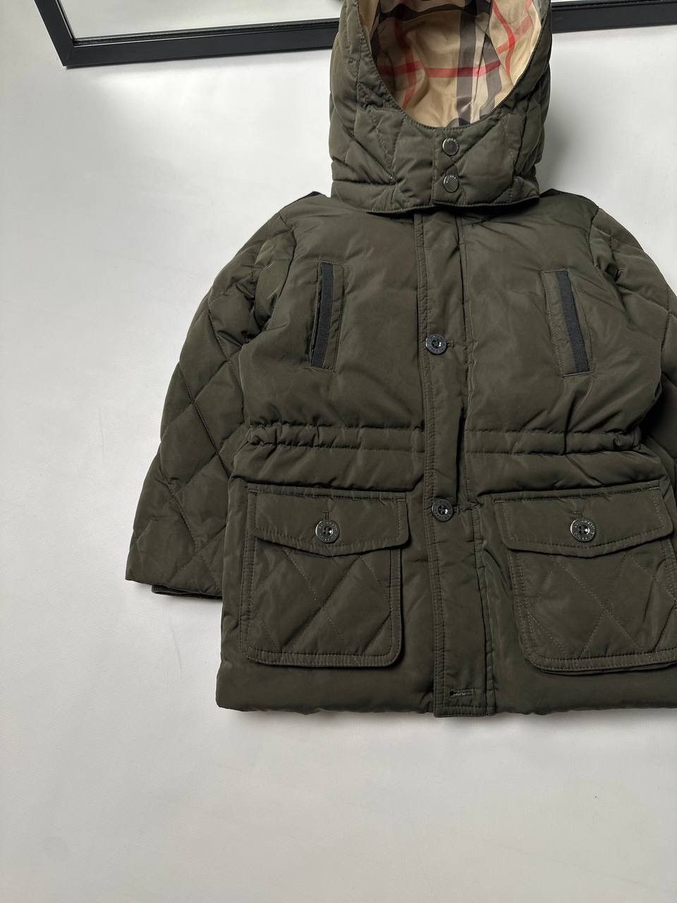Burberry Burberry Uni Fit 3Yers Nova check Khaki Green Down Jacket Size US XXS / EU 40 - 3 Thumbnail