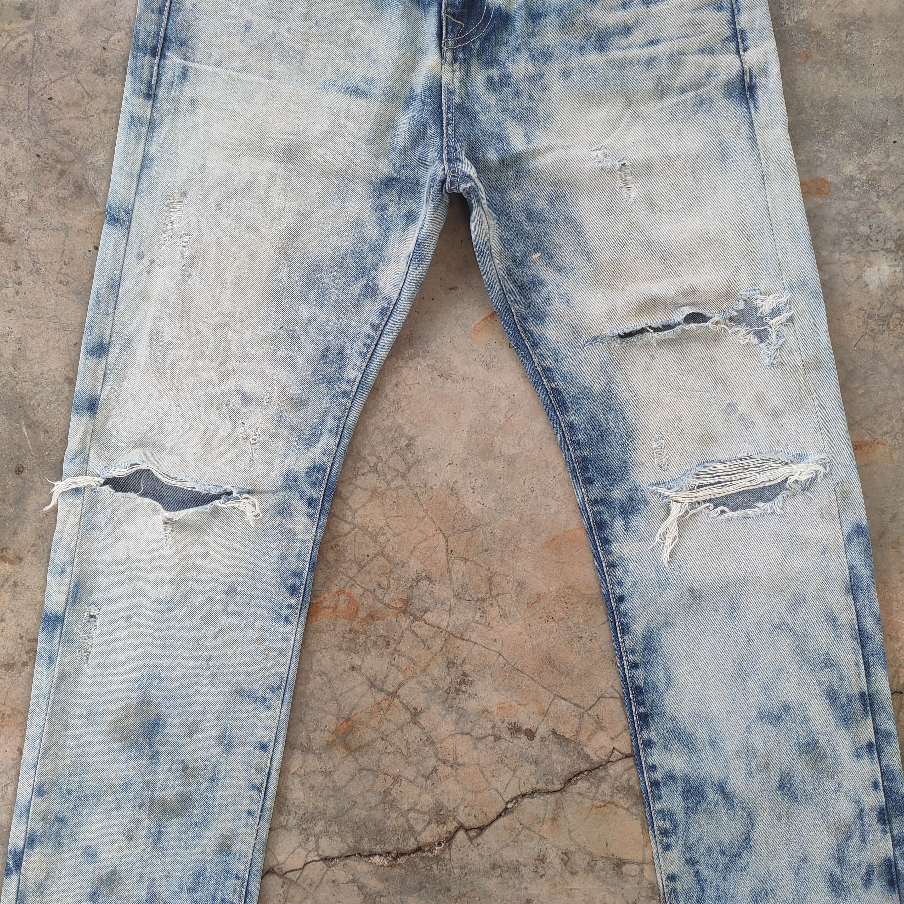Japanese Brand W33 VINTAGE JAPANESE FADED WASH DISTRESSED JEANS PANTS Size US 33 - 5 Thumbnail