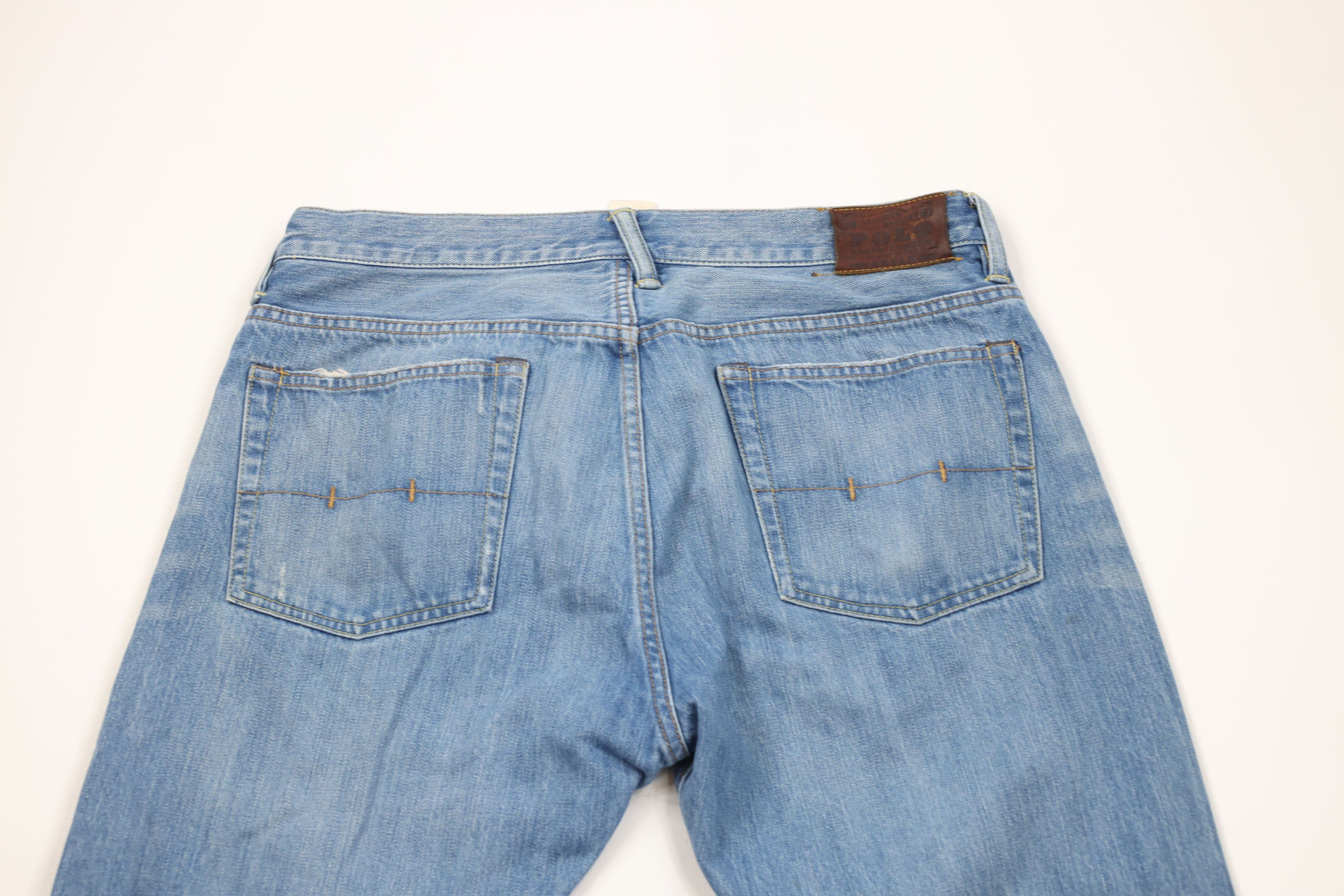 Polo Ralph Lauren × Vintage Vintage Ralph Lauren 67 Vintage Cut Wide Leg Jeans Blue Size US 33 - 13 Thumbnail
