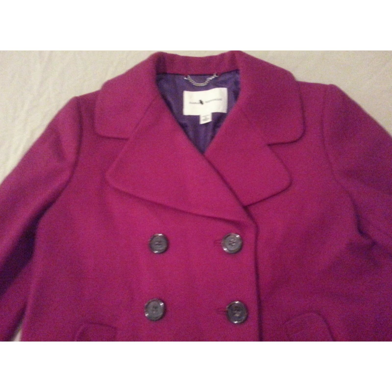 Banana Republic VINTAGE Banana Republic Coat Wool Purple Womens S Small Petite Coat Size S / US 4 / IT 40 - 3 Thumbnail