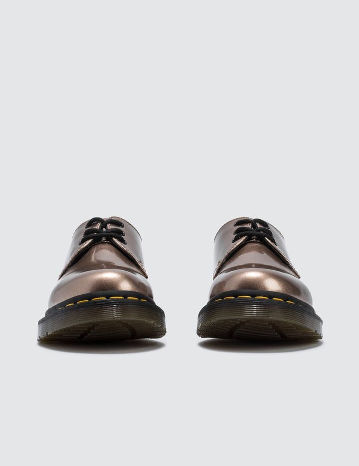 Dr. Martens ♥️ Dr. Martens Vegan 1461 Rose Gold Chrome Metallic Paint Size US 7 / IT 37 - 3 Thumbnail