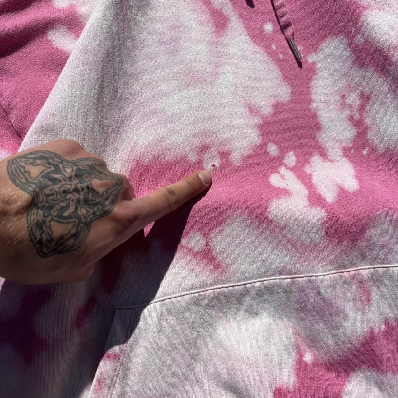 Japanese Brand × Vintage Vintage y2k bleach tie dye boxy graphic hoodie Size US M / EU 48-50 / 2 - 5 Thumbnail
