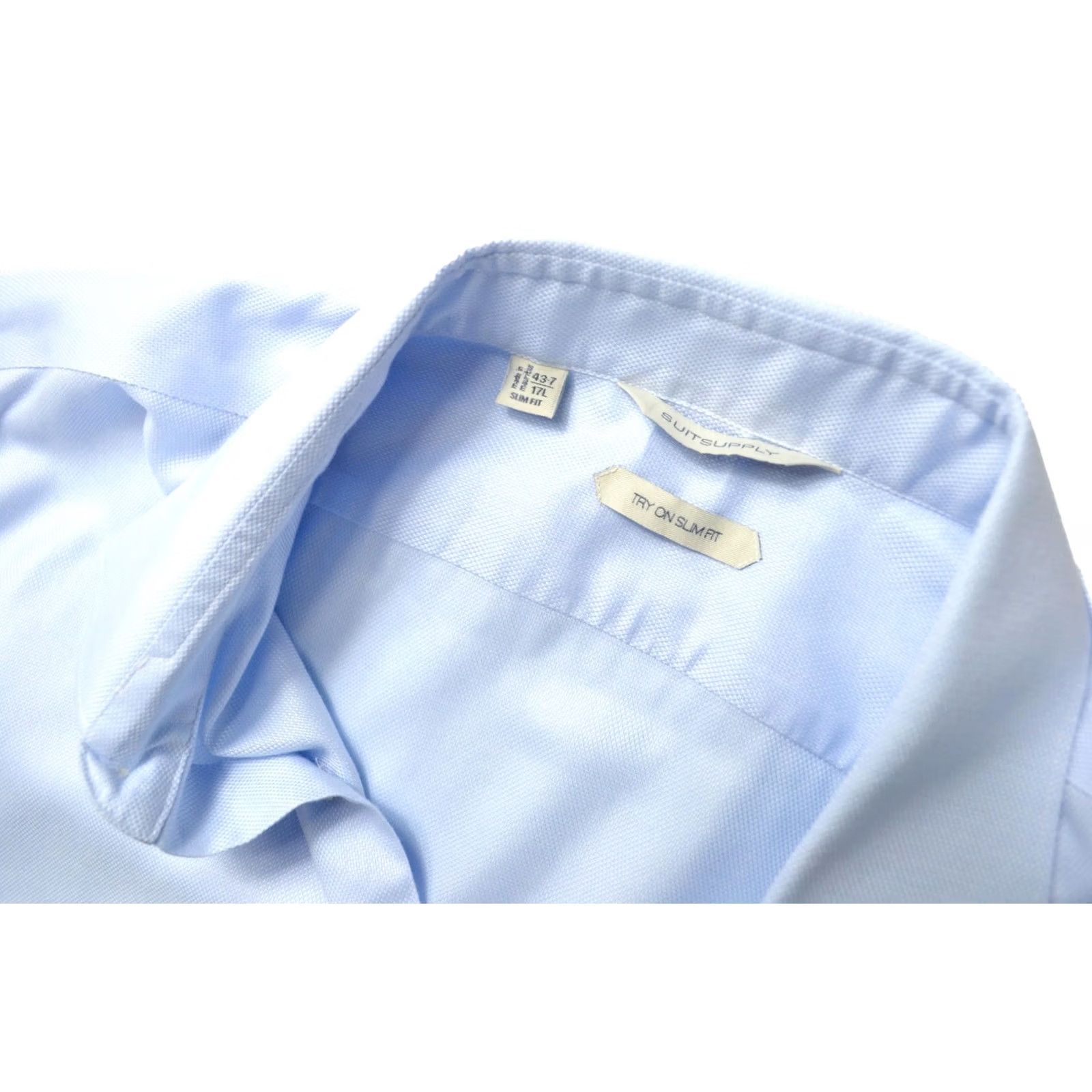 Suitsupply Suitsupply Try On Slim Fit Shirt Men Button Up 43-7 / 17L Blue Size US XL / EU 56 / 4 - 4 Thumbnail
