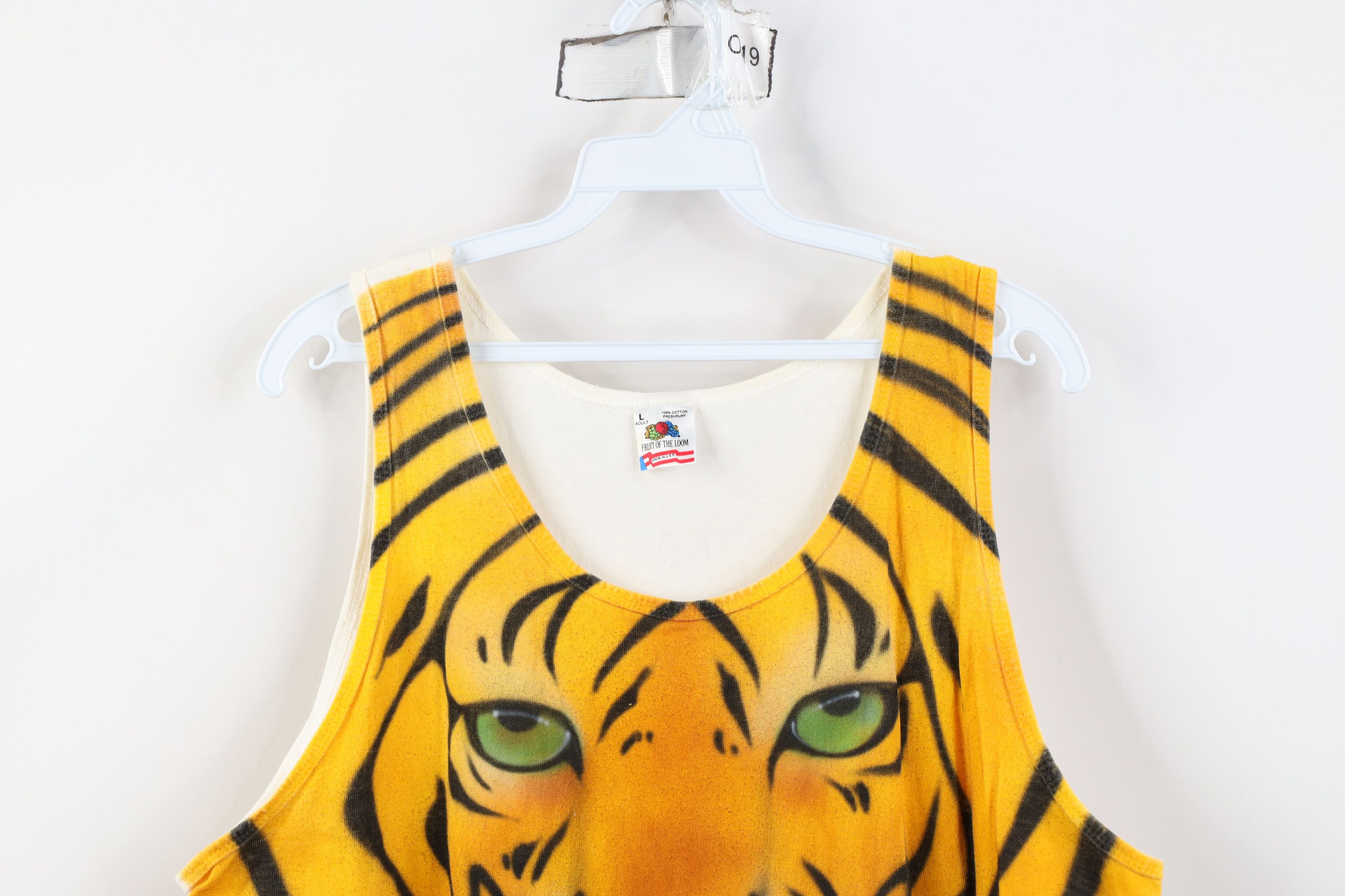 Vintage Vintage 90s Air Brushed Tiger Busch Gardens Tank Top T-Shirt Size US L / EU 52-54 / 3 - 2 Thumbnail