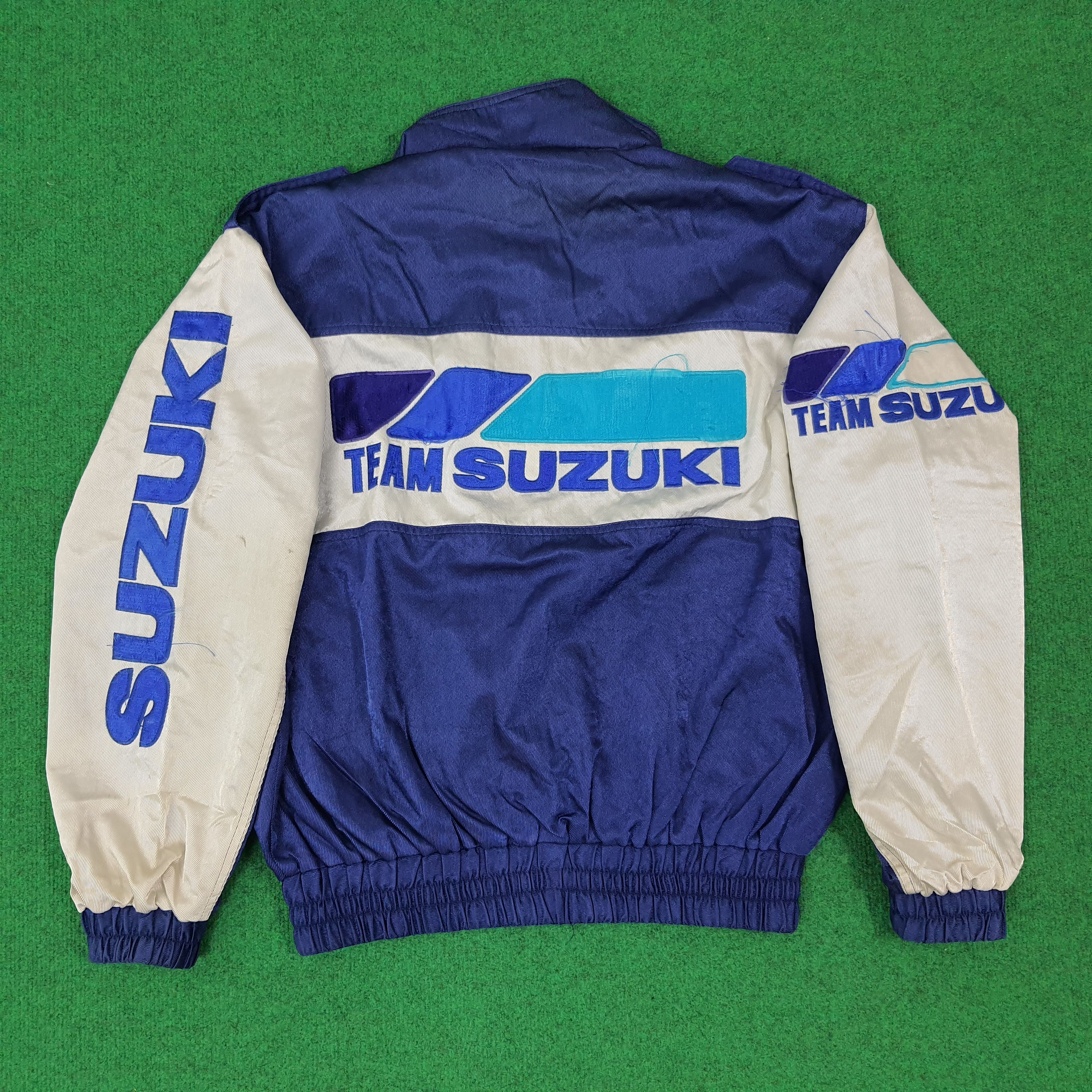 Japanese Brand Vintage 90s Team Suzuki Japan Reversible Jacket C269N10 Size US L / EU 52-54 / 3 - 1 Thumbnail