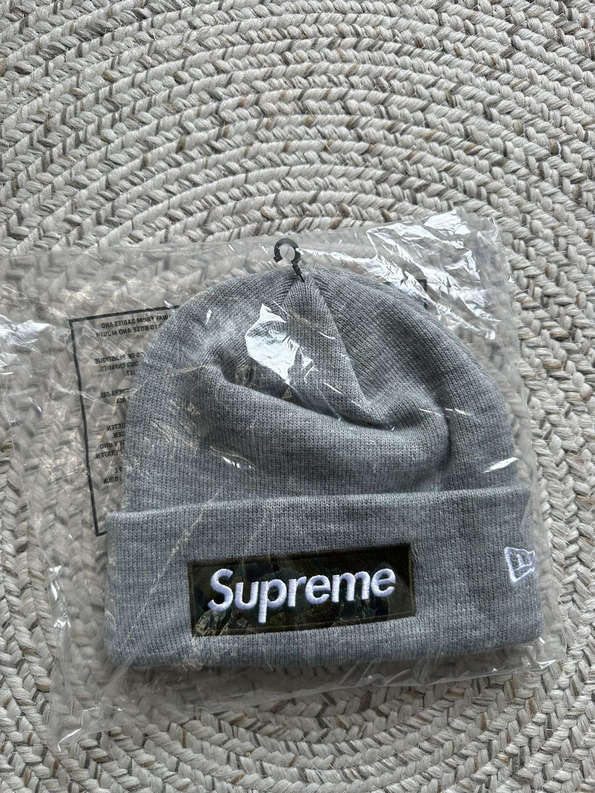 Supreme Camo BoGo Box Logo Beanie New Era Touque