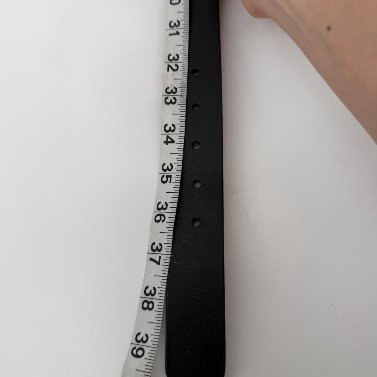 Cole Haan COLE HAAN Men's Belt Black Genuine Leather Silver Logo Size ONE SIZE - 4 Thumbnail
