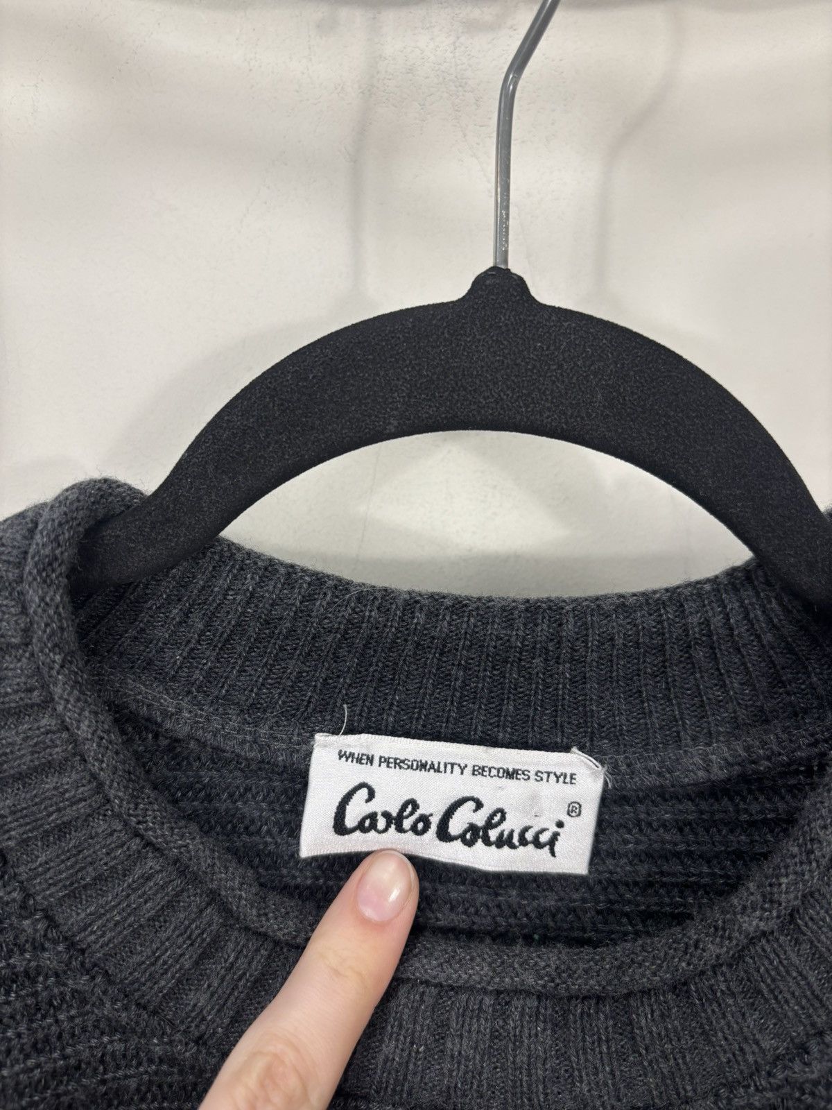 Carlo Colucci Carlo Colucci Vintage Men’s Gray Oversized Wool Knit Sweater Size US M / EU 48-50 / 2 - 5 Thumbnail