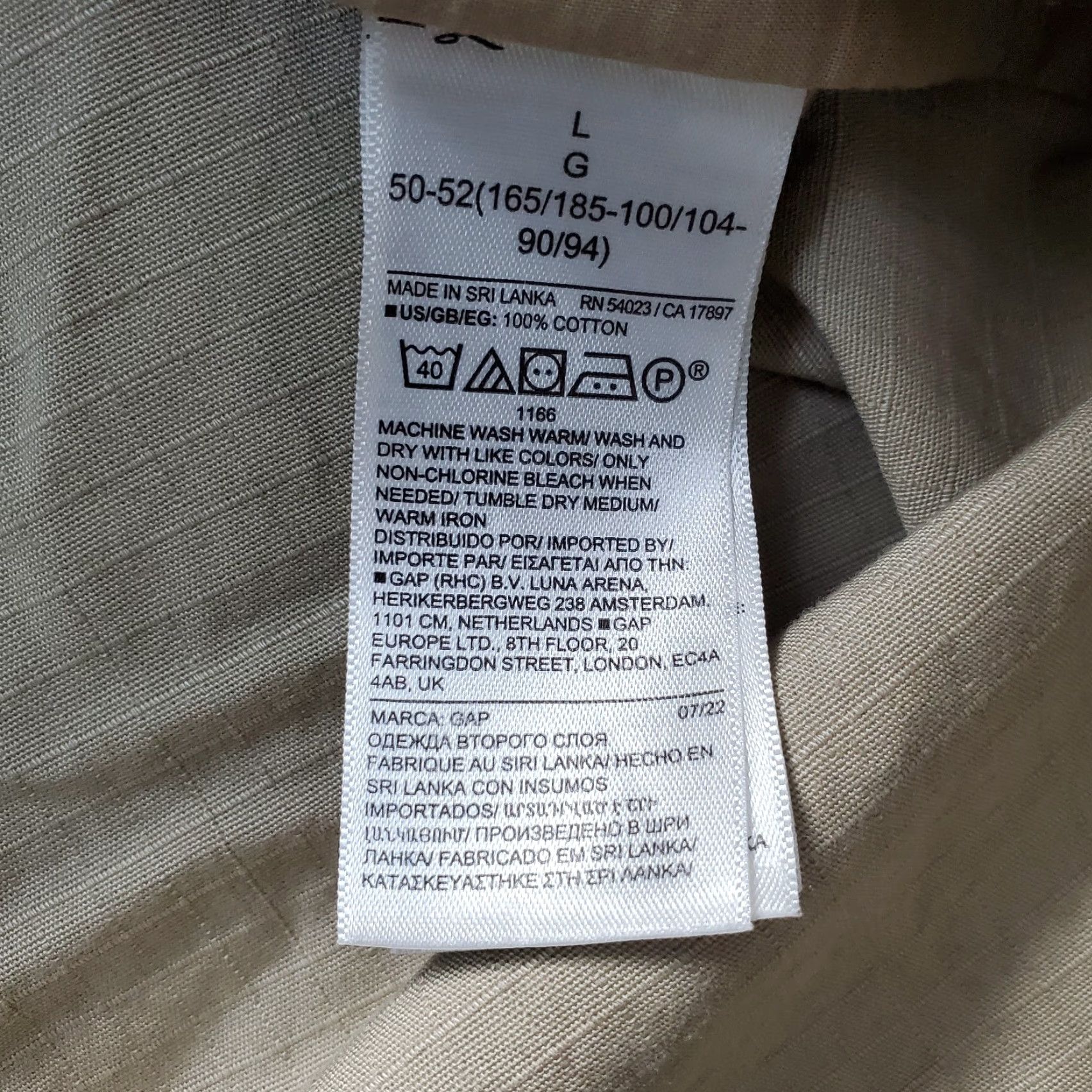 Gap Gap Hiking Jacket Mens Size L Multicolor Pouch Pocket Button-Up Collared Ripstop Casual Outdoor Jacket Size US L / EU 52-54 / 3 - 6 Thumbnail