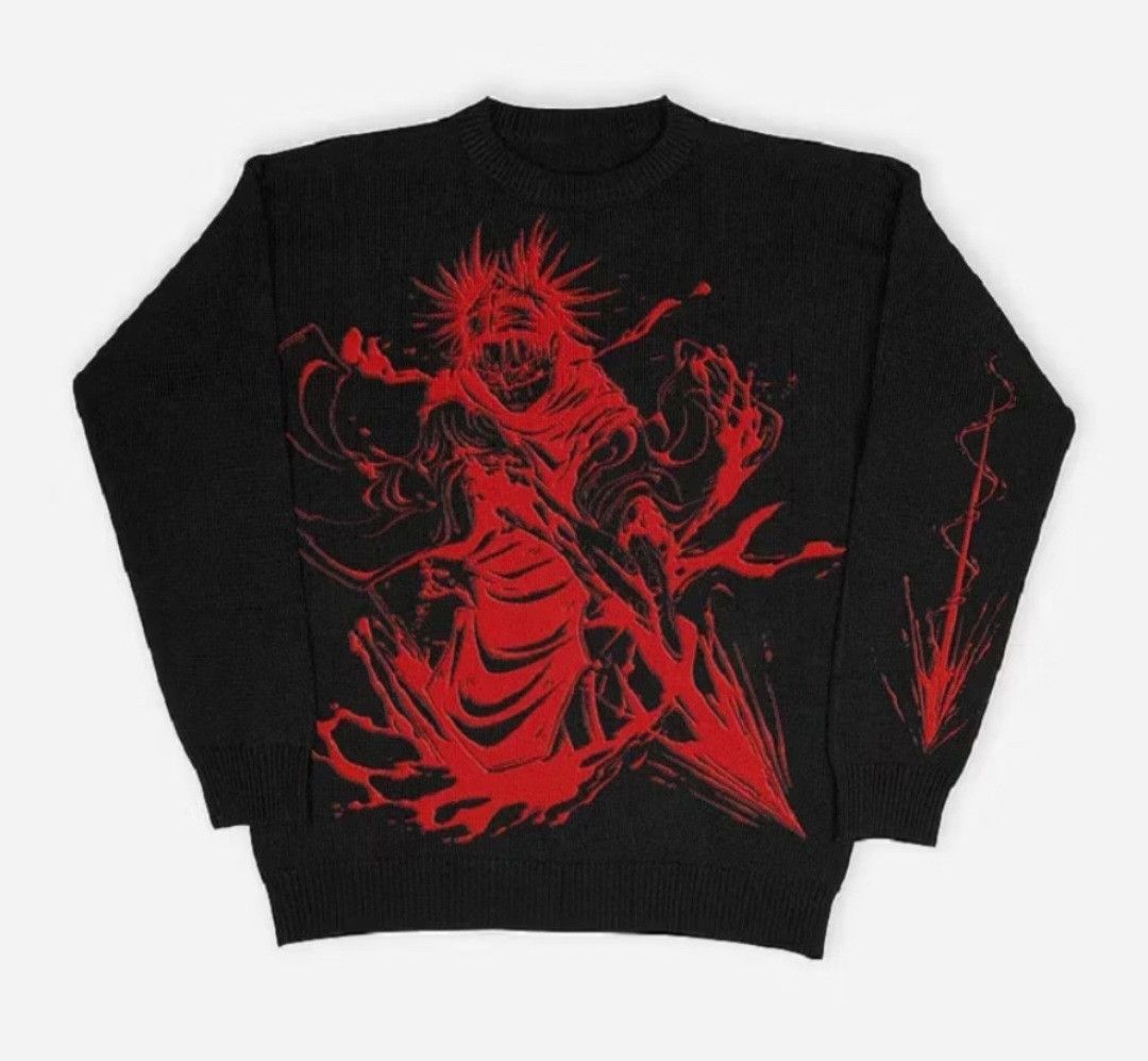 💥Black colour human Arrows harajuku Japanese sweater