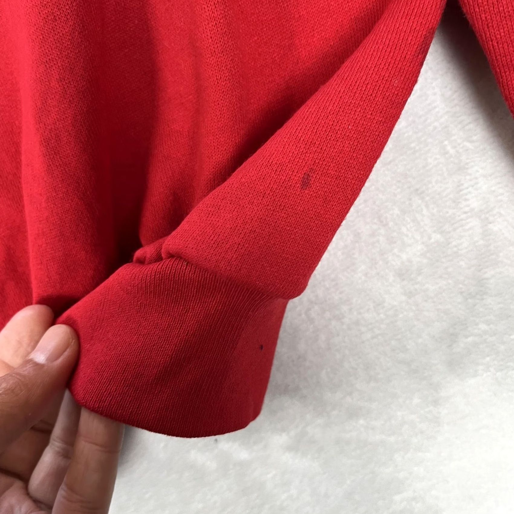 Vintage VINTAGE Ultra Fleece Sweatshirt Raglan Red Womens XL Crew Neck Pullover Cotton Polyester Fleece All Seasons Regular Fit Casual Size XL / US 12-14 / IT 48-50 - 3 Thumbnail