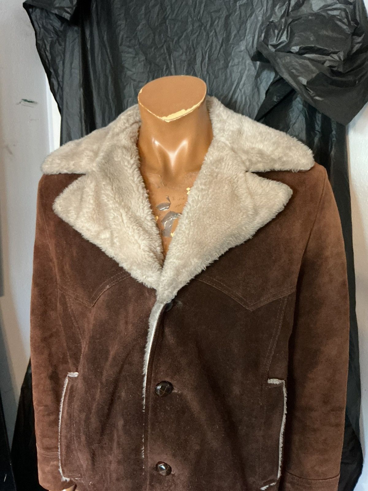 Vintage Vintage 60s 70s Montgomery Ward Cowhide Leather Rancher Coat Size US M / EU 48-50 / 2 - 18 Thumbnail