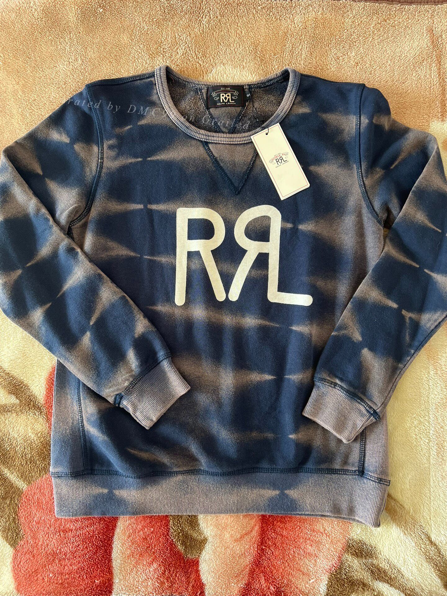 RRL Ralph Lauren RRL Blue Tie-Dye Sweatshirt Size US S / EU 44-46 / 1 - 1 Thumbnail