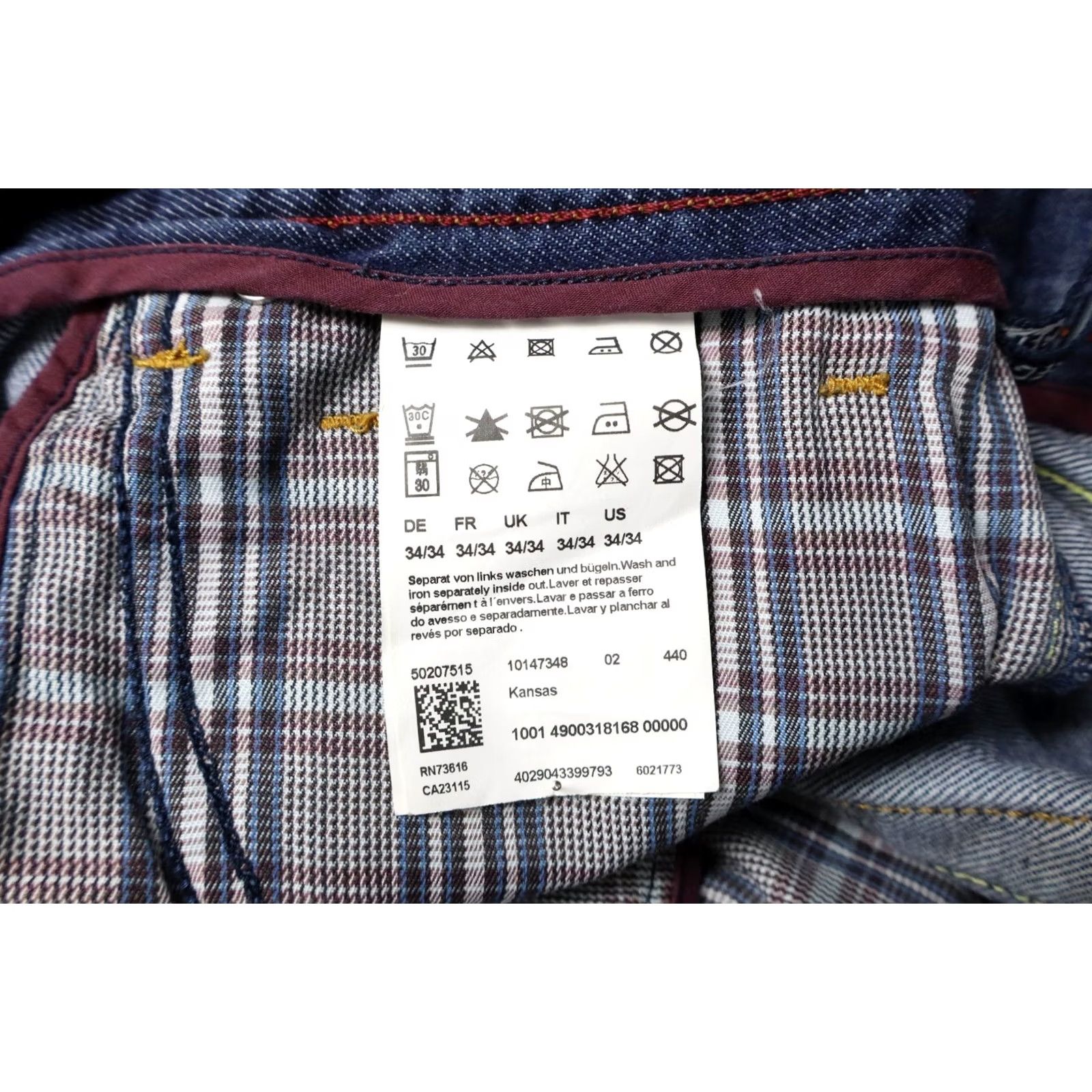Hugo Boss HUGO BOSS Kansas Jeans Men's W34/L34 Regular Fit Zip Fly Fade Effect Whiskers Jeans Size US 34 / EU 50 - 6 Thumbnail