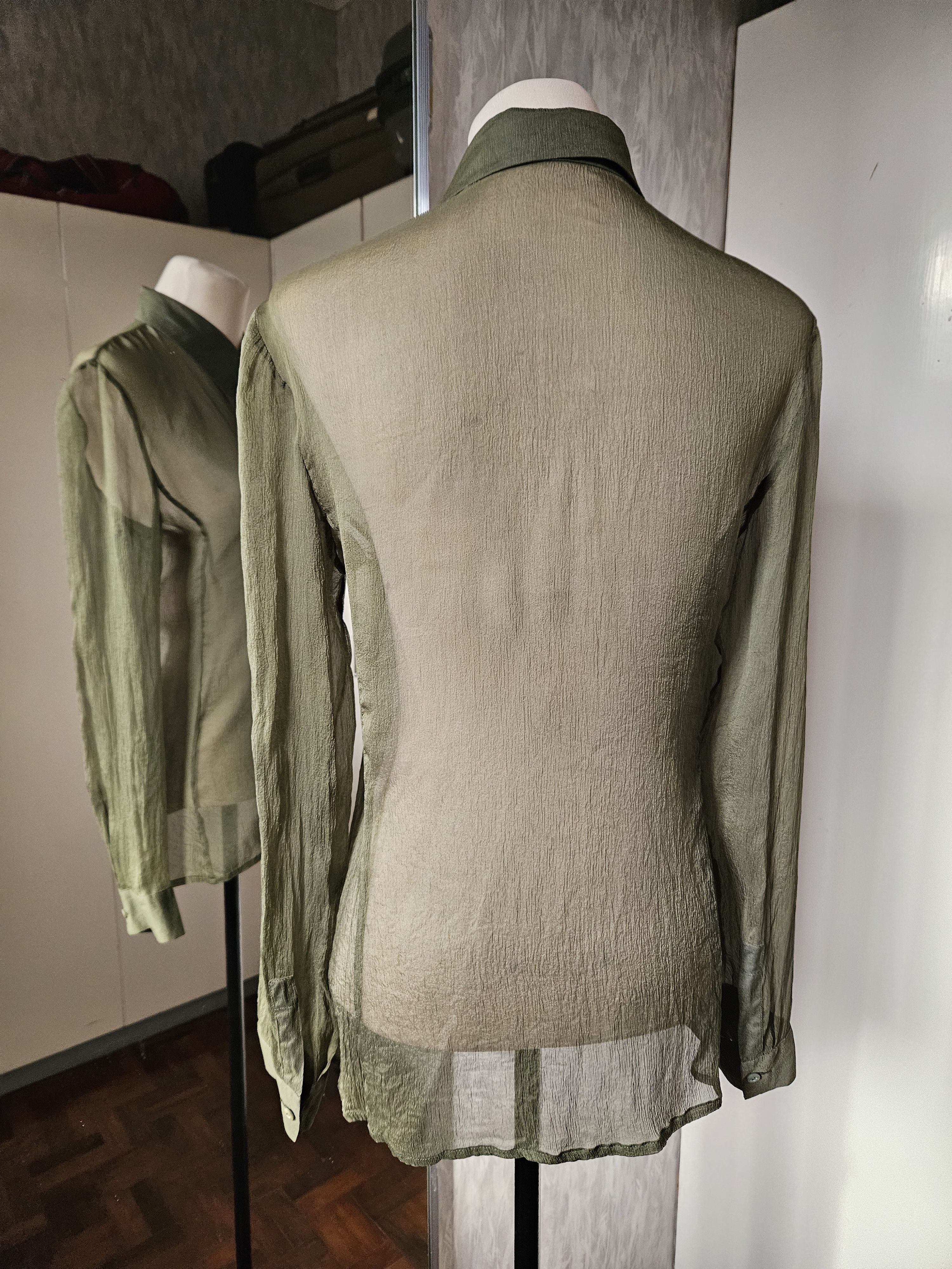 Prada Prada Fall 1996 Ruffled Silk Chiffon Blouse Size M / US 6-8 / IT 42-44 - 7 Thumbnail